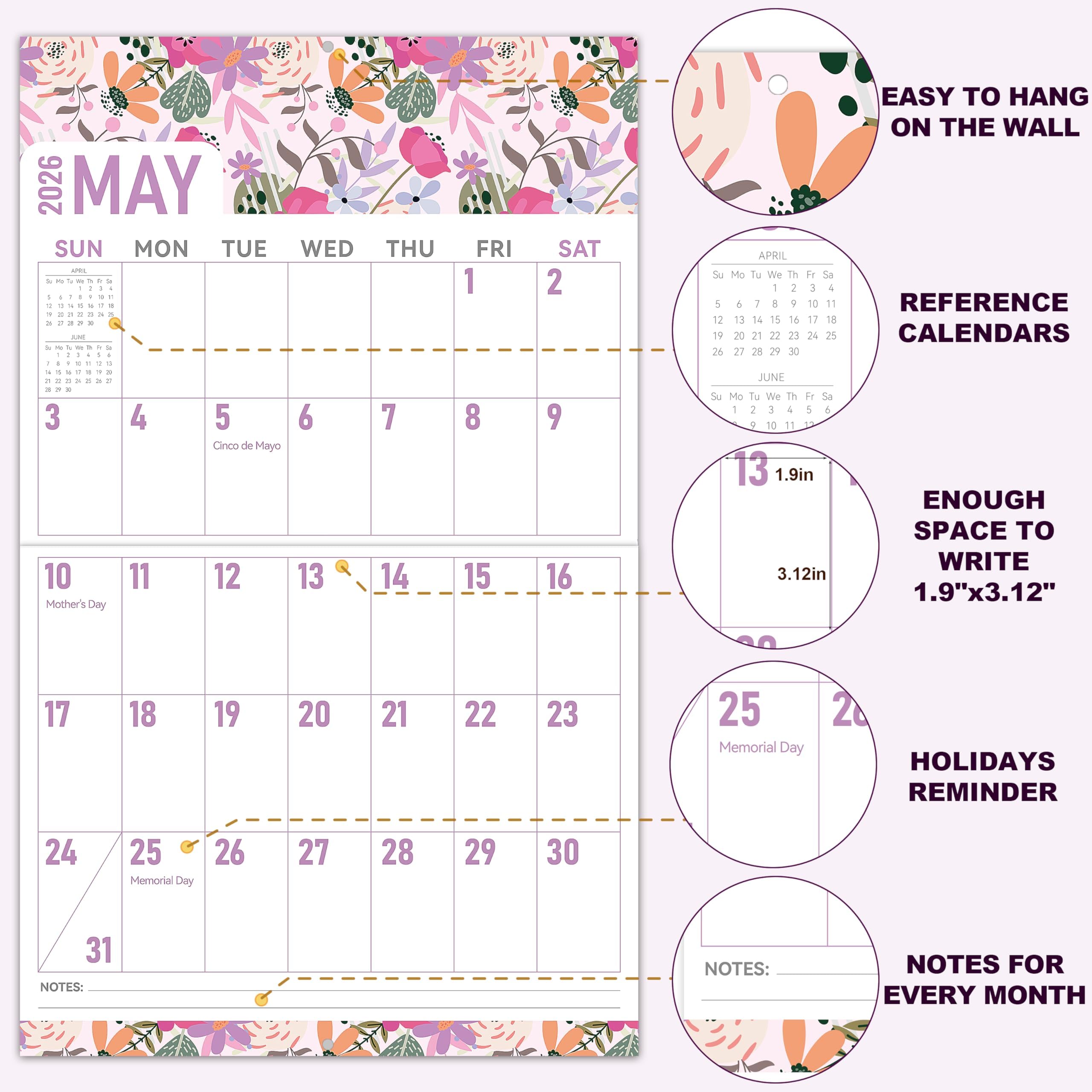 GuassLee 2025-2026 Large Wall Calendar | 23