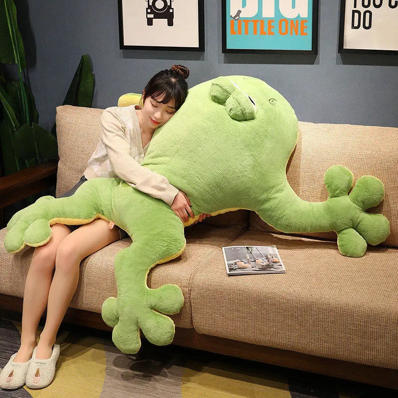 **60/80/100CM Giant Frog Plush Toy - Soft Stuffed Animal Pillow, Funny Frog Mat for Kids & Adults - Cute Home Decor, Gift for Birthday & Nursery (Perfect for Bedroom, Living Room, Playroom Decor)**