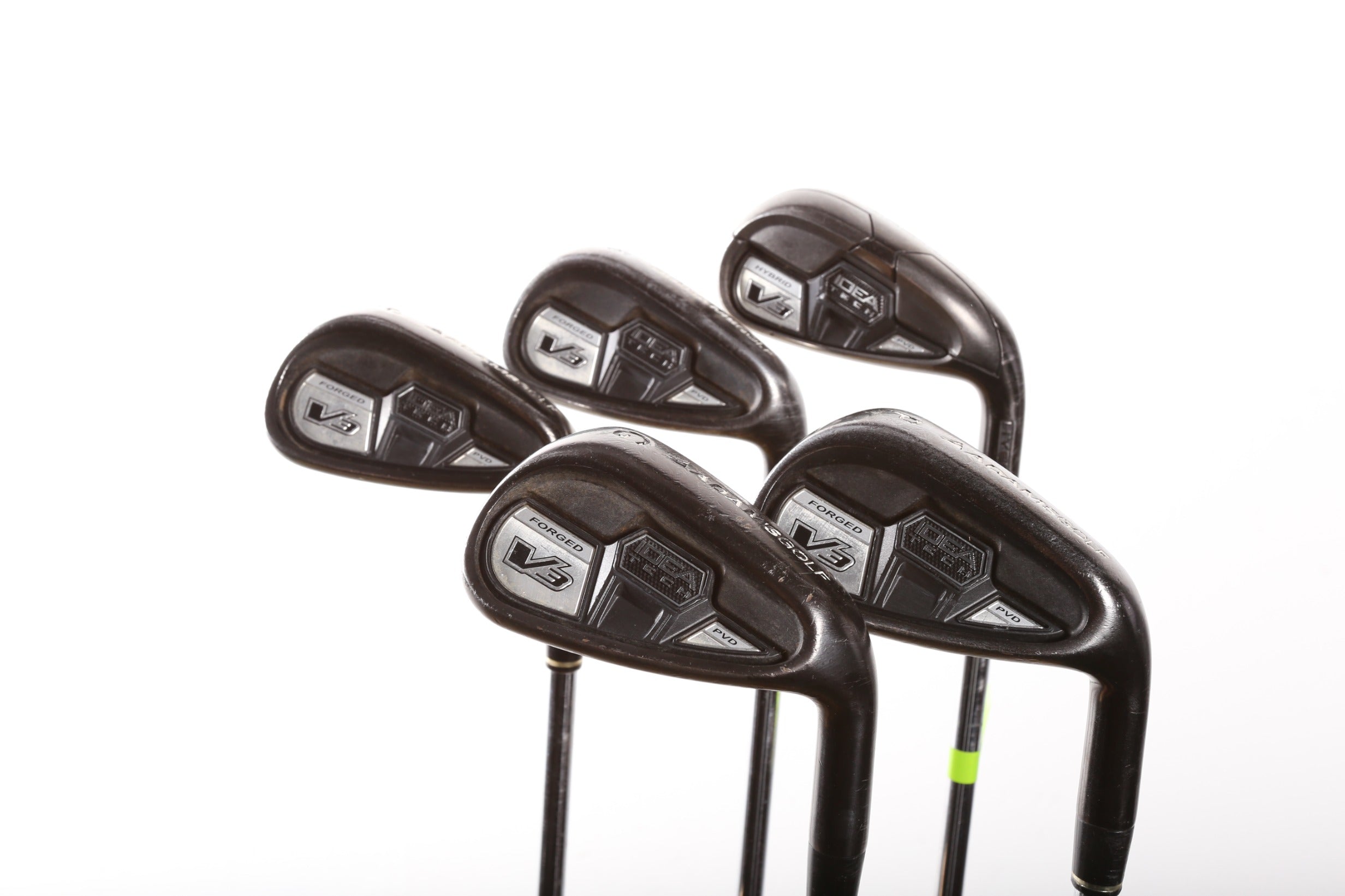 Adams Idea Tech V3 Forged Hybrid Iron Set - Right Handed 7-PW, GW - Regular Flex Golf Clubs for Men - Perfect for Mid-Handicap Players on the Course