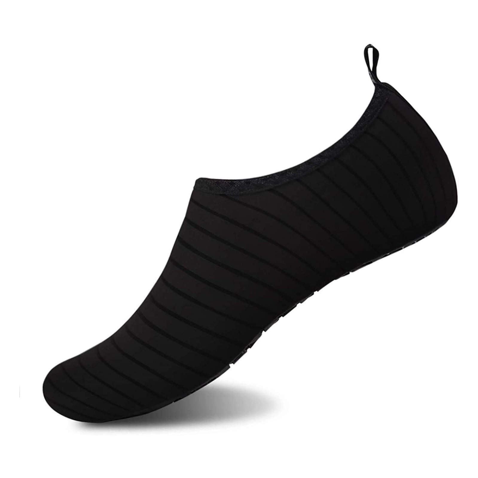 Breathable Water Shoes for Women - Non-Slip Aqua Socks for Beach, Surfing, Yoga & Outdoor Activities | Lightweight Quick-Dry Swim Shoes | Perfect for Summer Water Sports & Couples Vacations (Black, Size 8.5)
