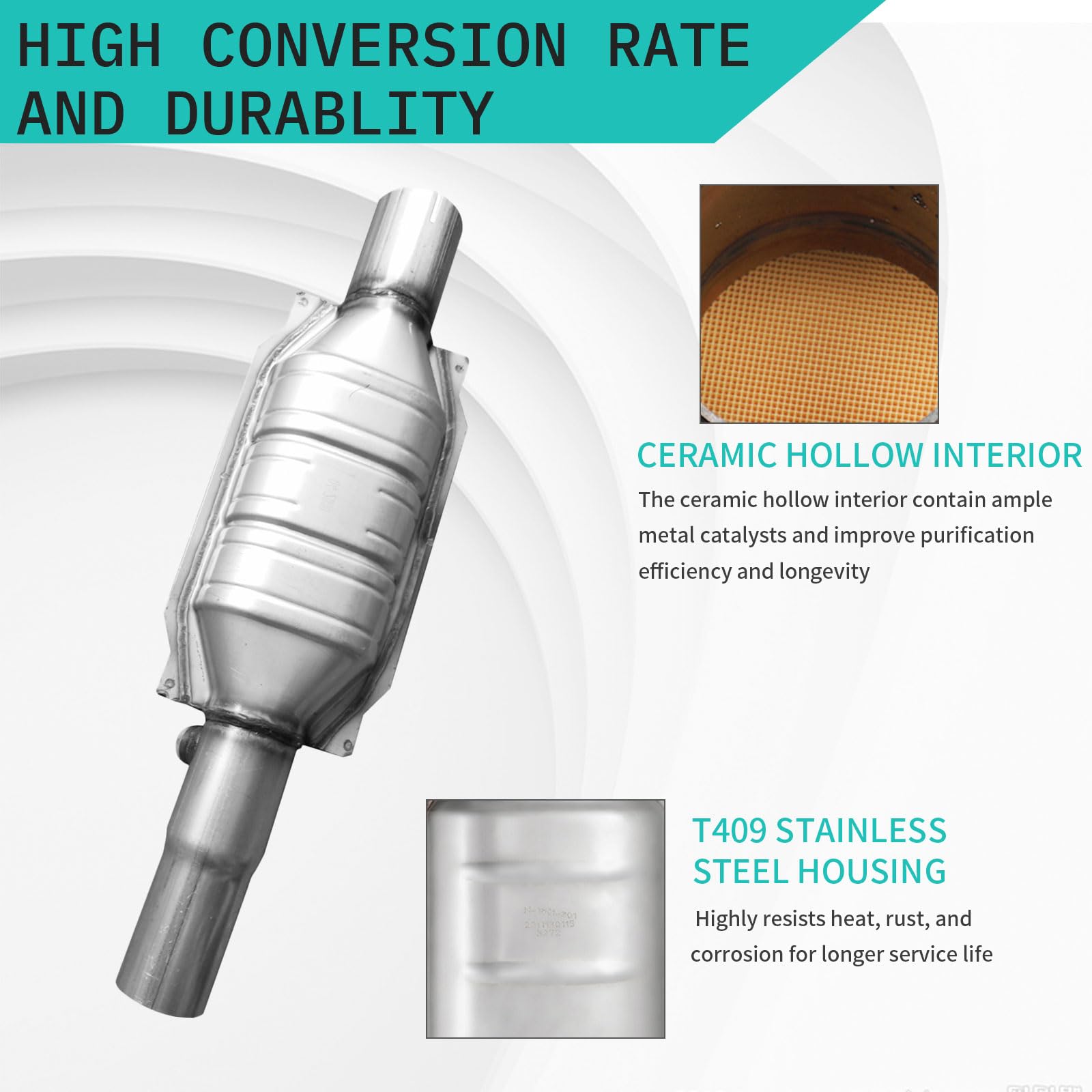 High Flow Catalytic Converter Compatible with Jeep Cherokee 1996-2000 & Grand Cherokee 1996-1998 | EPA Compliant Replacement Part | Improved Exhaust Performance for Off-Road & Daily Driving