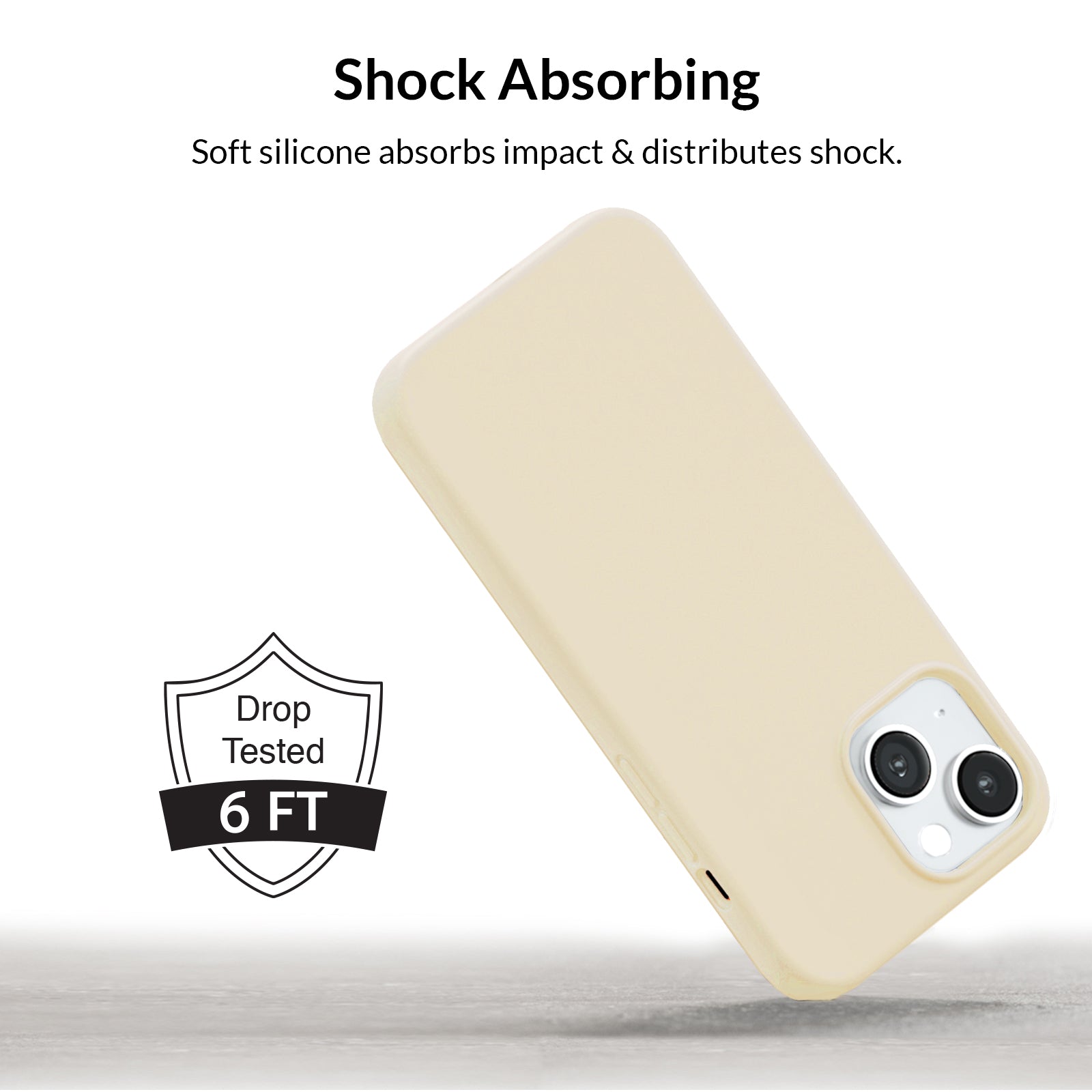 Premium Beige Silicone iPhone Case - Shockproof & Anti-Slip Protective Cover for iPhone [Model Numbers] - Perfect for Everyday Use, Travel & Outdoor Activities