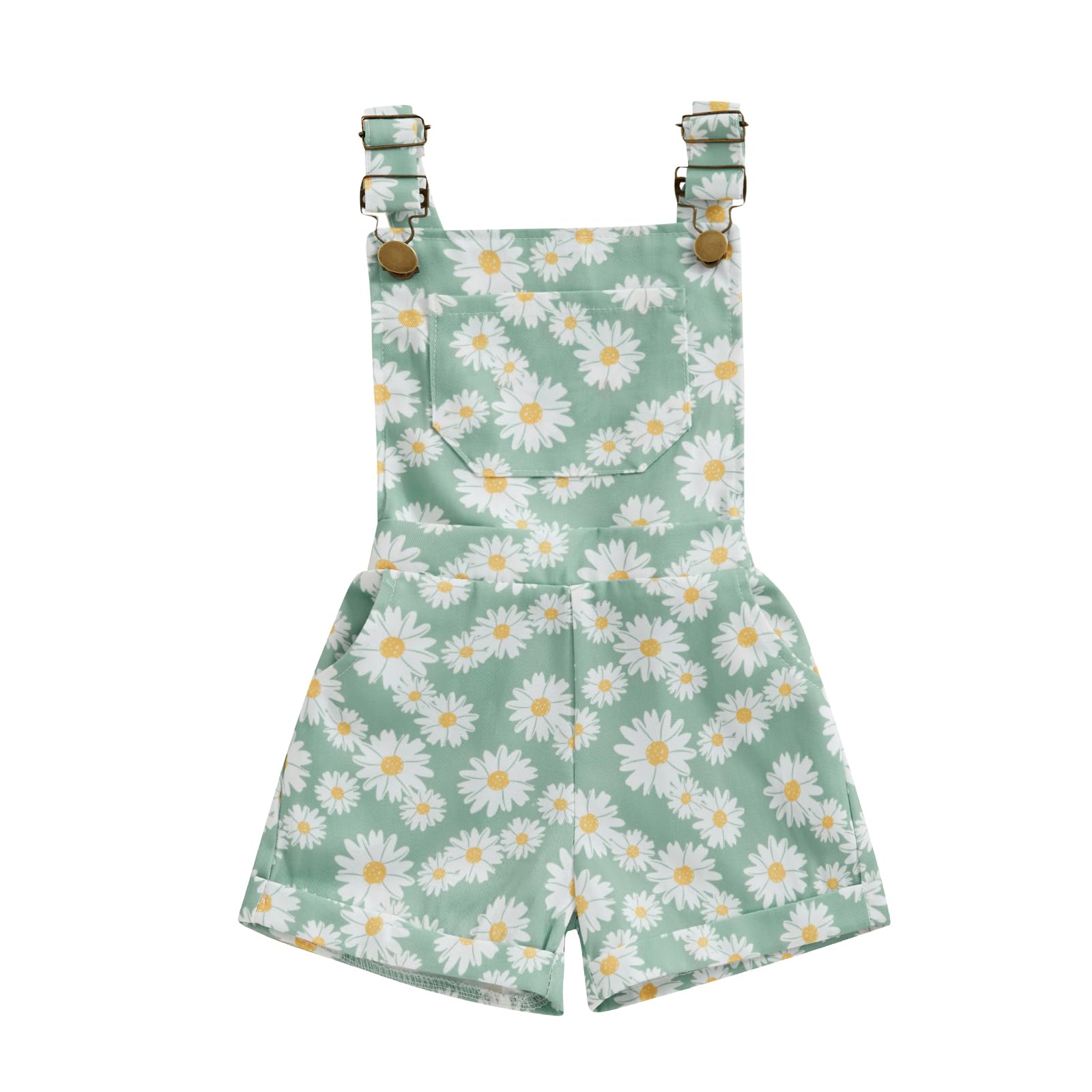 Sunflower Overalls for Baby Girls - Sleeveless Daisy Jumpsuit & Floral Bodysuit | Summer Toddler Outfit for Playdates, Beach Trips & Outdoor Adventures