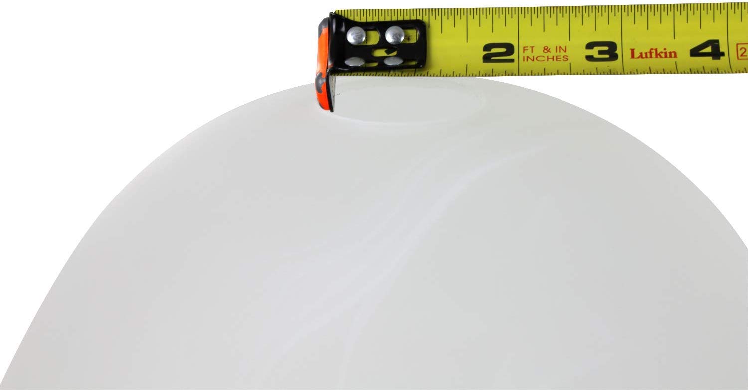 LIGHTACCENTS Alabaster White Glass Lamp Shade Replacement for Floor Lamps - Elegant Light Fixture Cover - Perfect for Living Room, Bedroom & Office Decor