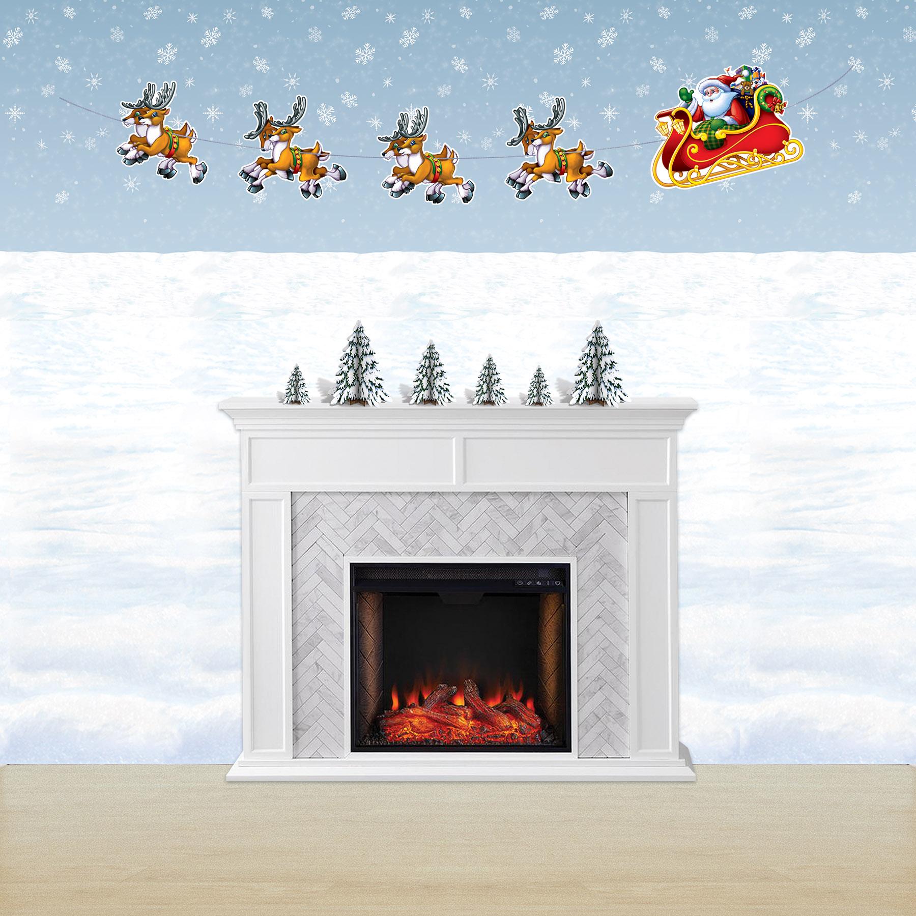 12 Pack Beistle Christmas Santa Sleigh Streamers - Festive Holiday Party Decorations for Home, Office & Christmas Tree Decorating