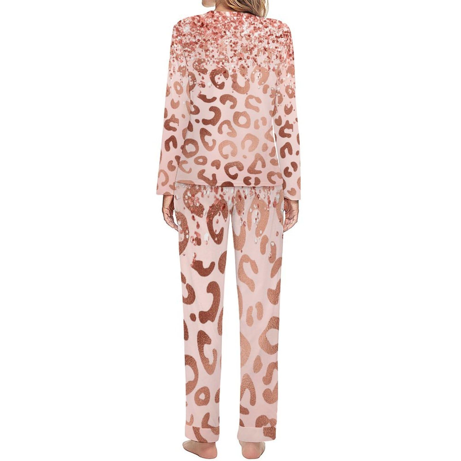 Women's Soft Comfy Pajama Set with Pocket - Long Sleeve Top & Lounge Pants 2-Piece Sleepwear for Nighttime Relaxation & Lounging at Home