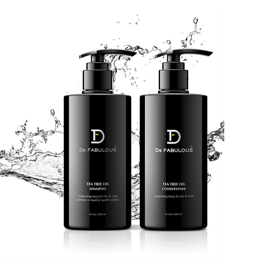DE FABULOUS | Tea Tree Oil Shampoo & Conditioner Set for Scalp Care - Soothes Itchy Scalp & Controls Dandruff - Perfect for Daily Hair Wash & Scalp Refreshment