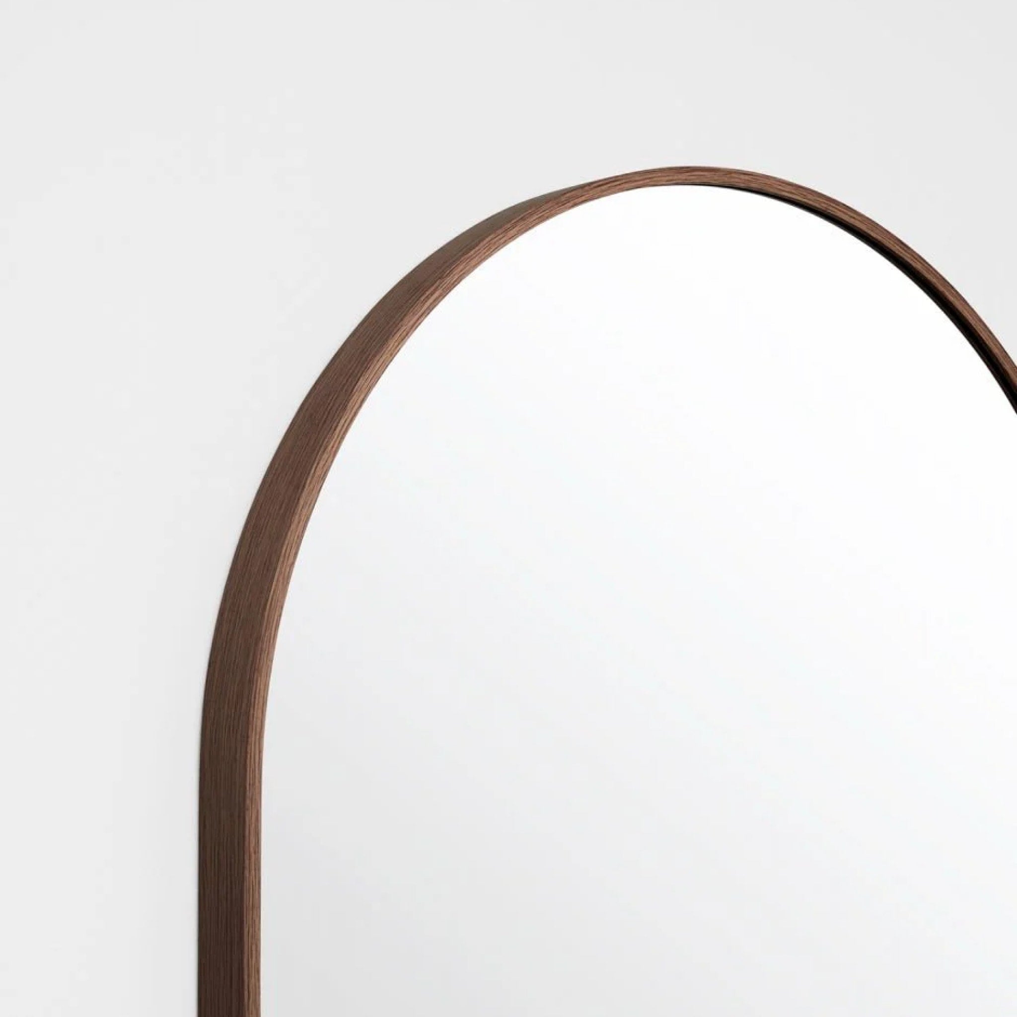 MIDDLE OF NOWHERE Simple Arch Mirror - Walnut Finish 65x152cm - Perfect for Bedroom, Living Room & Entryway Decor