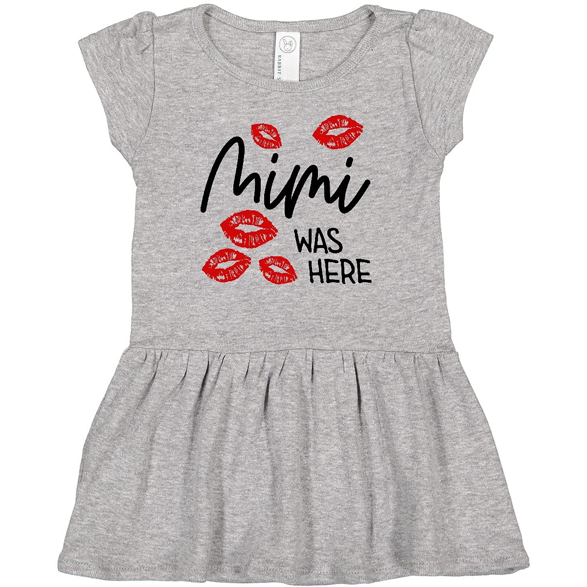 Inktastic Mimi Was Here Red Kisses Infant Baby Dress - Cute & Comfortable Outfit for Newborns, Photo Shoots, and Special Occasions