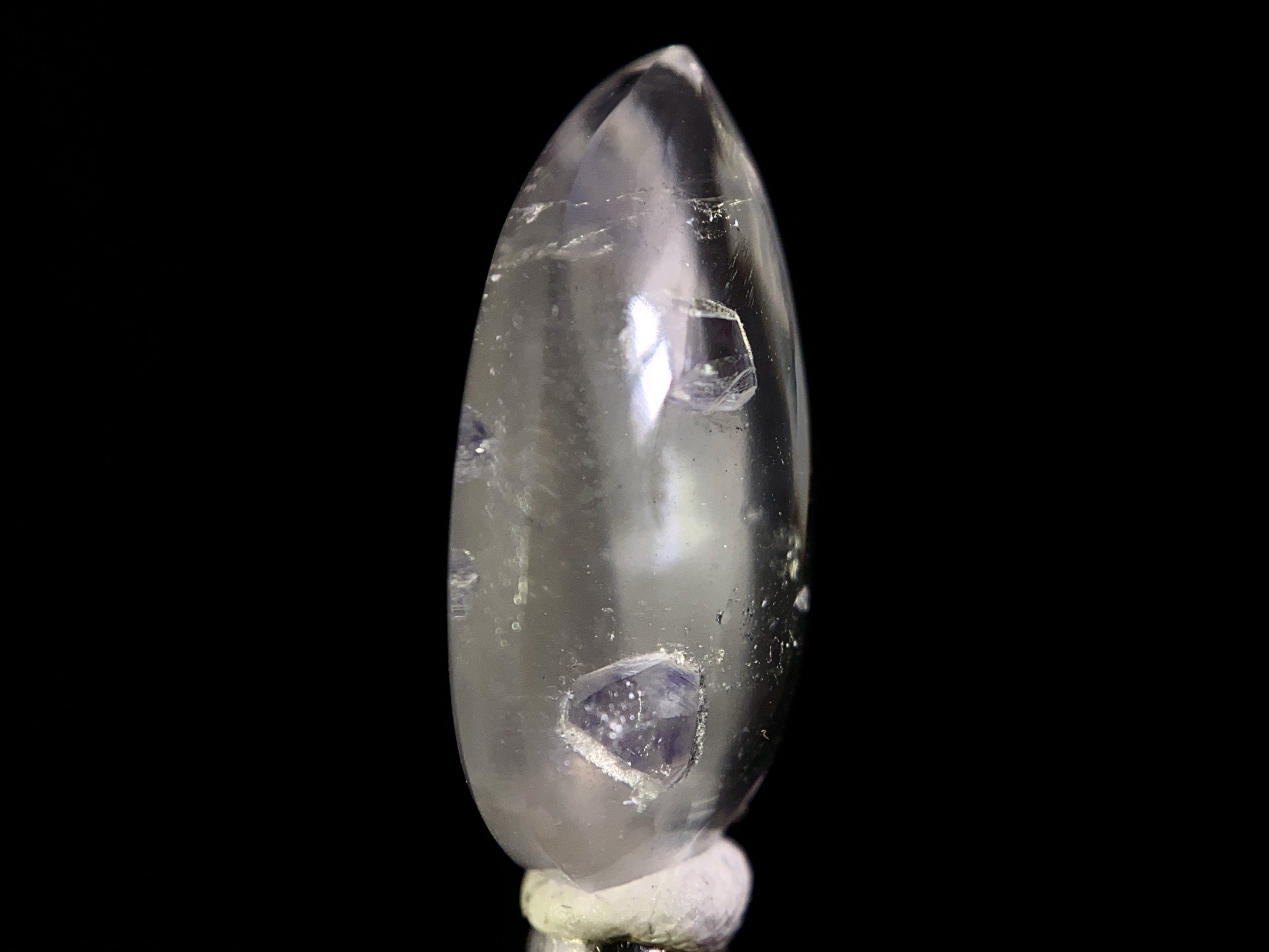 Natural Fluorite in Clear Quartz Cabochon - Rare Gemstone for Jewelry Making, Healing Crystals & DIY Crafts | Perfect for Pendants, Rings & Spiritual Healing