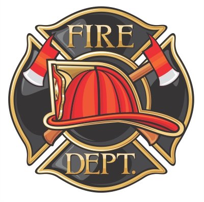 Slap-Art Fire Fighter Dept Vinyl Bumper Sticker Decal - Symbol Flag for Cars, Trucks, Laptops & Fire Station Gear