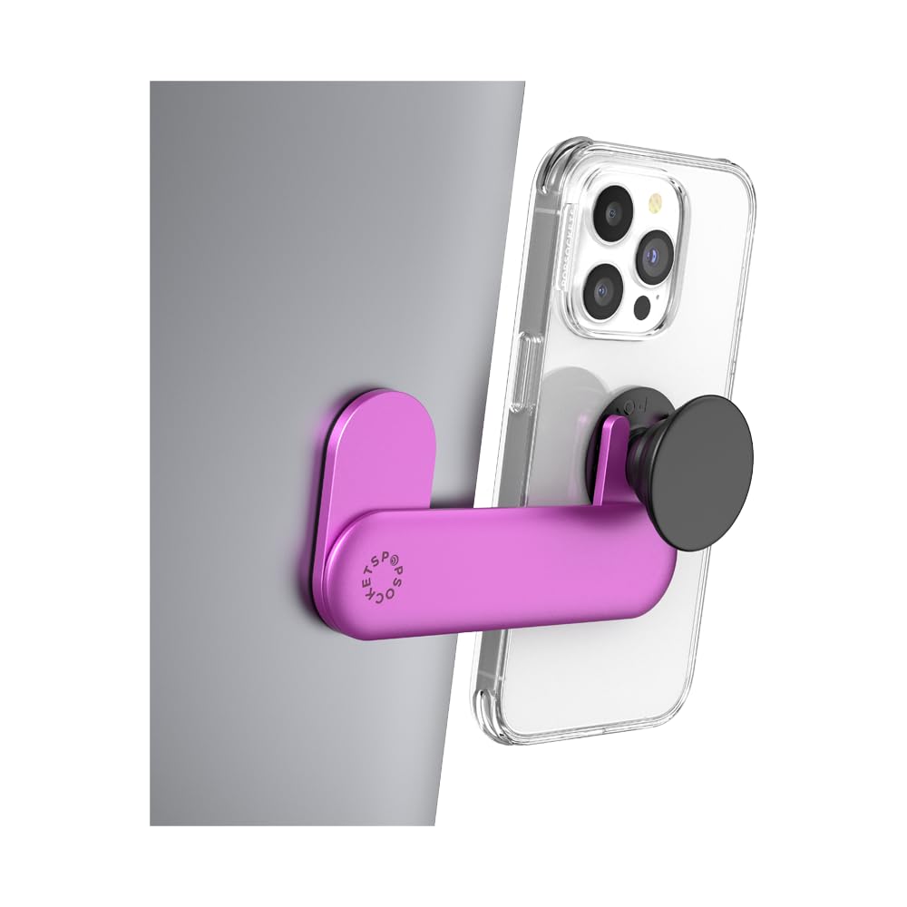 PopSockets Laptop Phone Mount Holder - Adjustable Grip Stand for Smartphones, Tablets & Devices | Secure Laptop Attachment for Work, Travel & Home Office Use