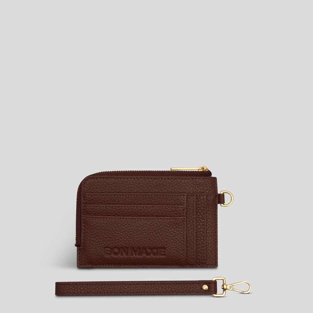 Everyday Leather Mini Wallet for Women - Slim RFID Blocking Credit Card Holder - Chocolate Brown | Perfect for Travel, Shopping & Daily Essentials