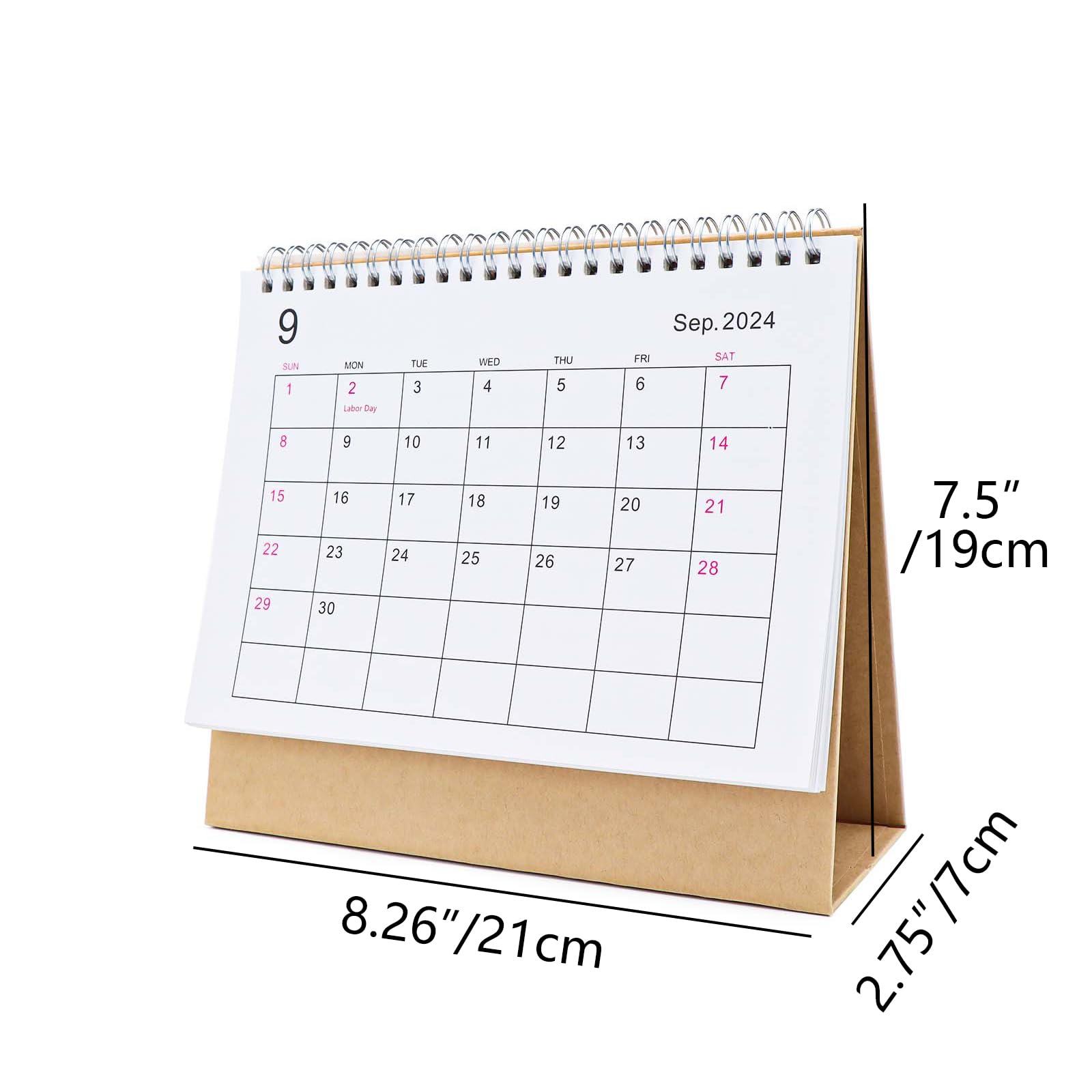 2025 Standing Desk Calendar - Wirebound Monthly Planner from Sep 2024 to Dec 2025 - Simple Design for Office, Home & School Use - Perfect for Productivity & Organization