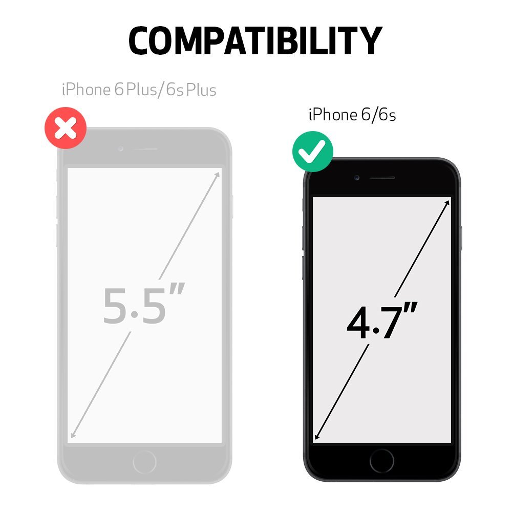 ZAGG InvisibleShield Original Screen Protector for Apple iPhone 6 & iPhone 6S - Retail Packaging - Case Friendly - HD Clear Protection for Everyday Use & Gaming