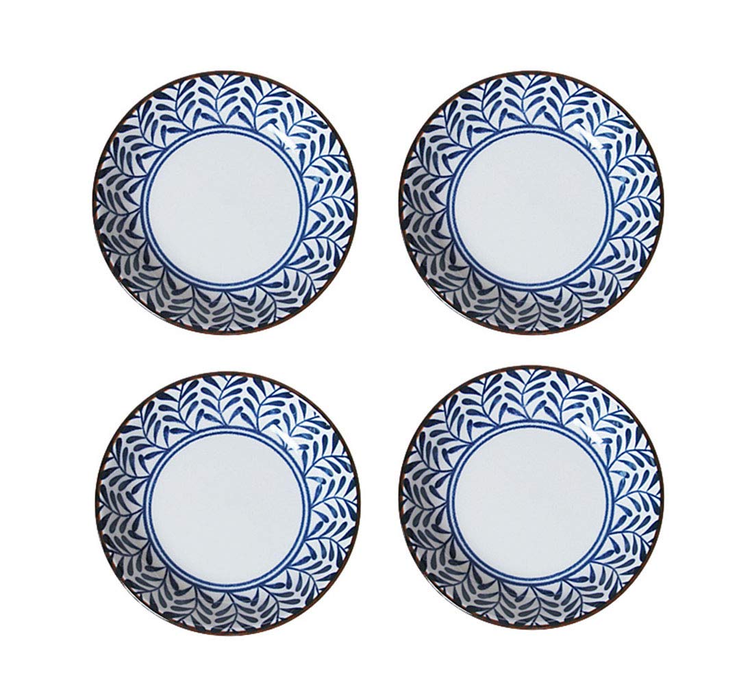 4pcs Ceramic Japanese Sauce Dishes - Small Dipping Bowls for Soy Sauce, Appetizer Plates for Sushi, Side Dishes - Perfect for Asian Dining, Sushi Restaurants & Home Entertaining