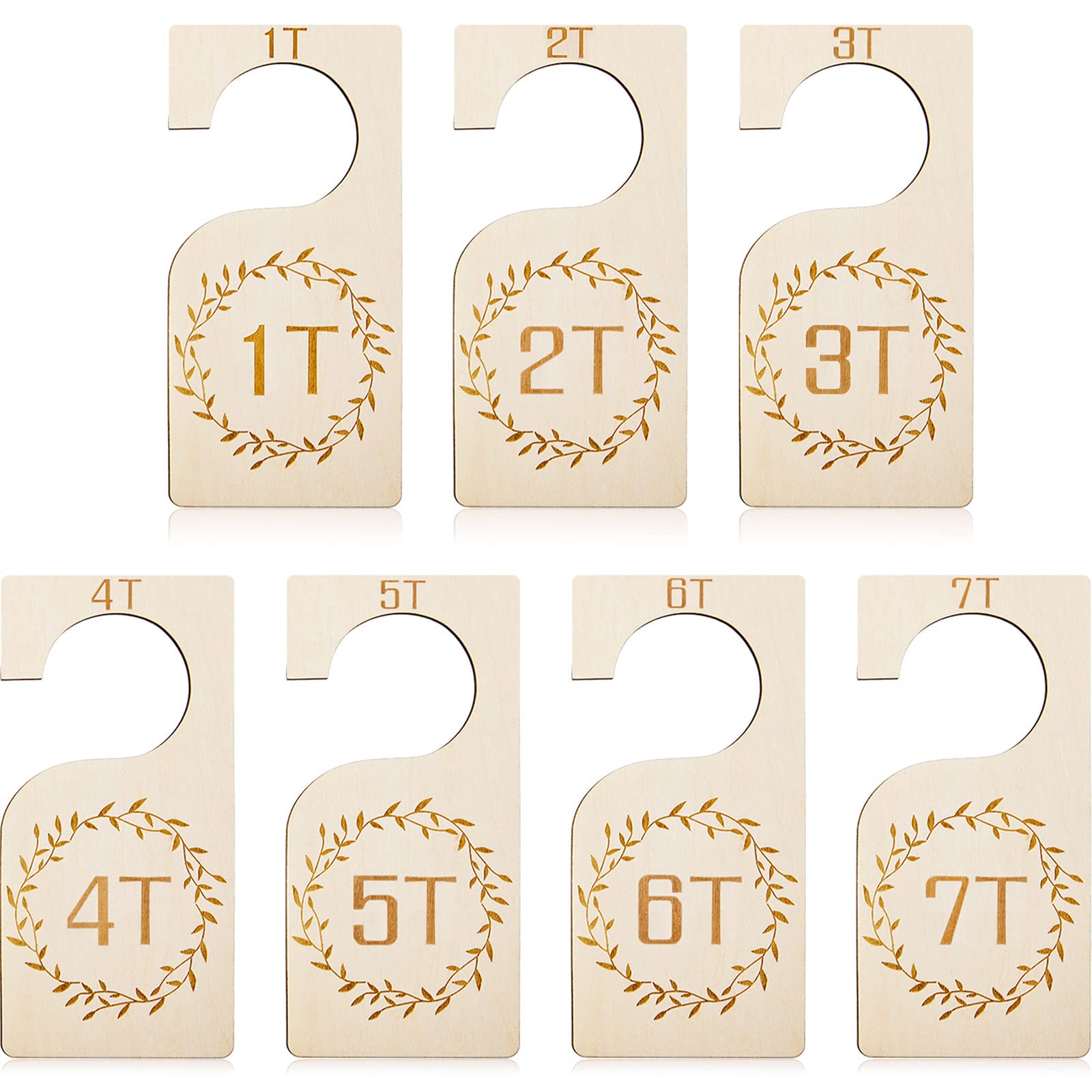 Patelai 7-Piece Wooden Baby Closet Dividers - Clothes Organizer for 1T to 7T Toddler Hangers | Nursery & Kids Room Organization | Perfect for Newborn & Infant Clothing Storage | Ideal for Home, Daycare & Baby Shower Gifts