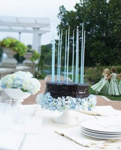 12-Pack 15-Inch Aquamarine Celebration Candles - Creative Decorative Candles for Weddings, Parties & Special Events