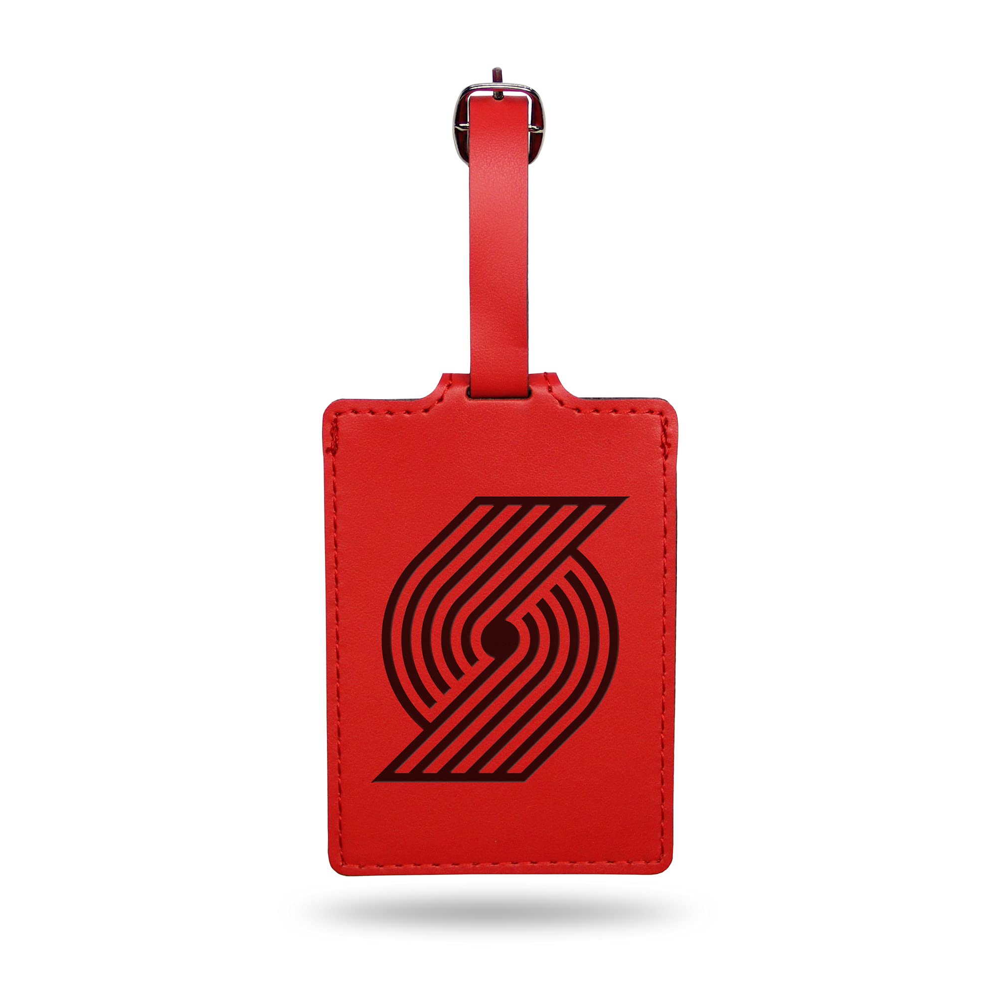 Official NBA Philadelphia 76ers Blue Laser Engraved Ultra Suede Luggage Tag with ID Card - Durable Travel Accessory for Basketball Fans - Perfect for Suitcases, Backpacks, and Gym Bags