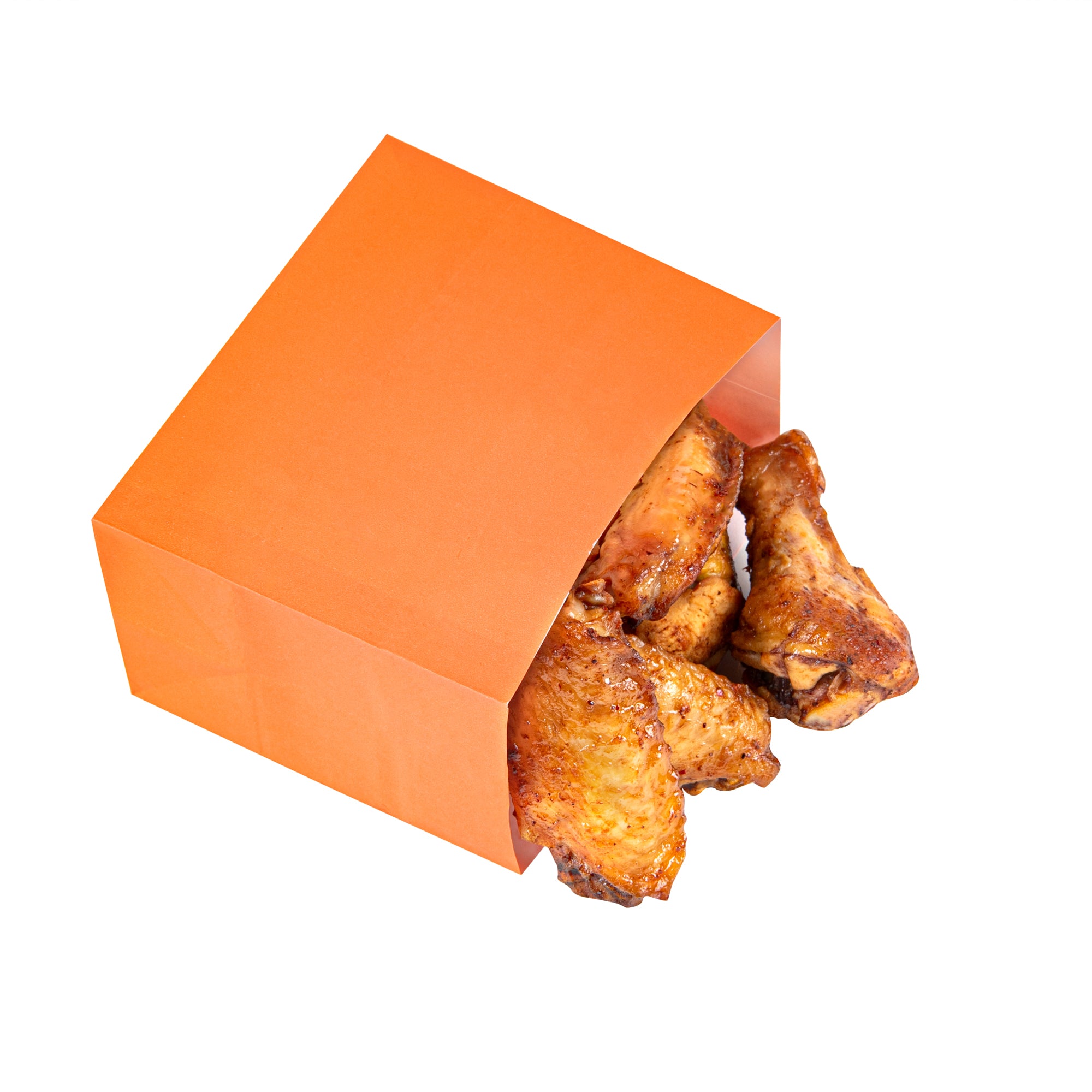 Eco-Friendly Orange Paper Snack Bags - 4.25