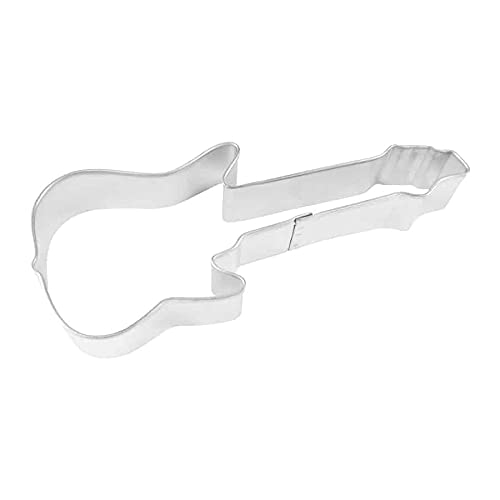 5 Inch Electric Guitar Cookie Cutter - Premium Tin Plated Steel Baking Tool for Cookies, Pastries & Fondant | Perfect for Music Lovers, Birthday Parties & Rock-Themed Events