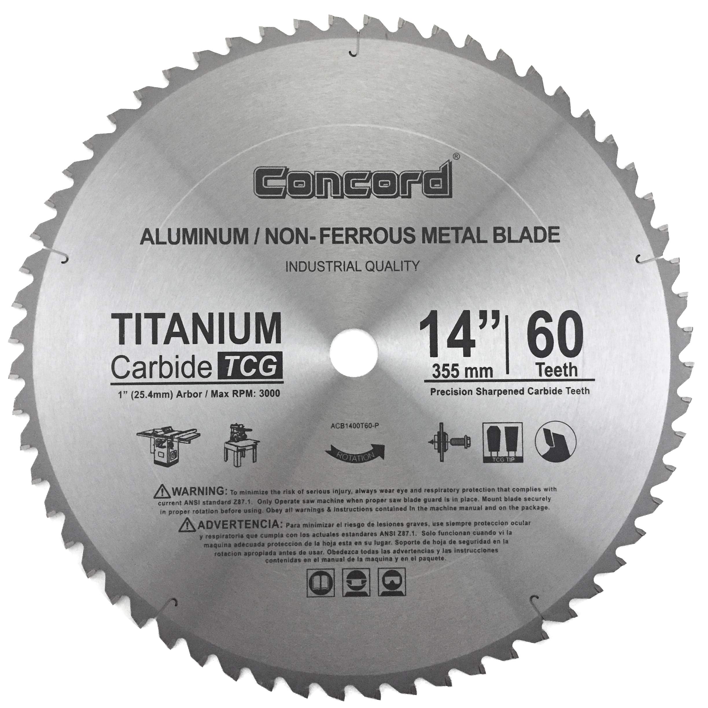 ACB1400T060HP 14-Inch 60 Teeth TCT Non-Ferrous Metal Saw Blade - Premium Cutting Tool for Aluminum, Copper & Plastic - Perfect for Metalworking, DIY Projects & Construction