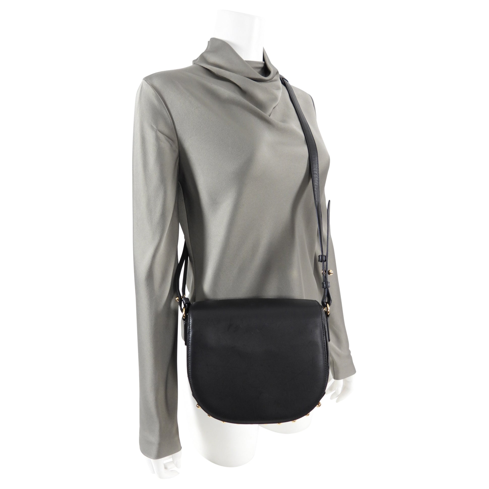 Alexander Wang Black Leather Stud Lia Bag - Stylish Designer Handbag for Women | Perfect for Work, Evening Out & Travel