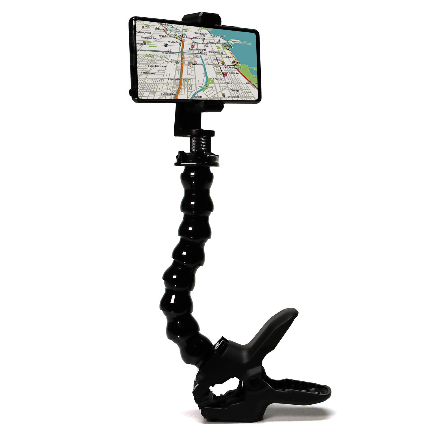 Flexible Adjustable Scooter & Bike Phone Mount Holder - Universal Compatible with iPhone 12/11/X/8/7/6, Samsung Galaxy S21/Note20 & Lime/Bird/Spin Scooters - Perfect for Commuting, Food Delivery & Outdoor Adventures