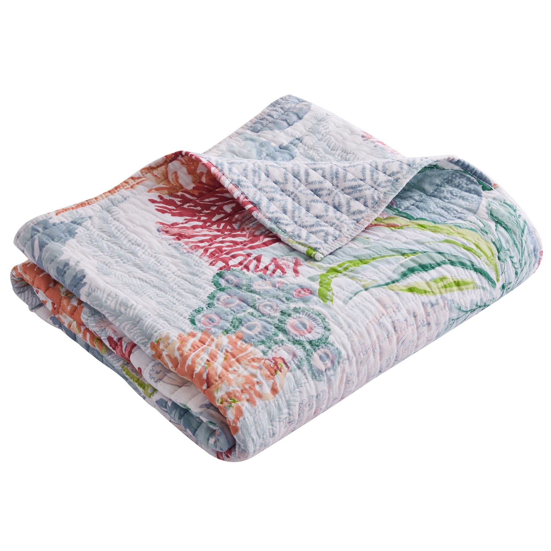 Cozy Sunset Bay Quilted Throw Blanket - Soft Lightweight Bedspread for Couch, Sofa & Travel - Perfect for Living Room, Bedroom & Outdoor Picnics