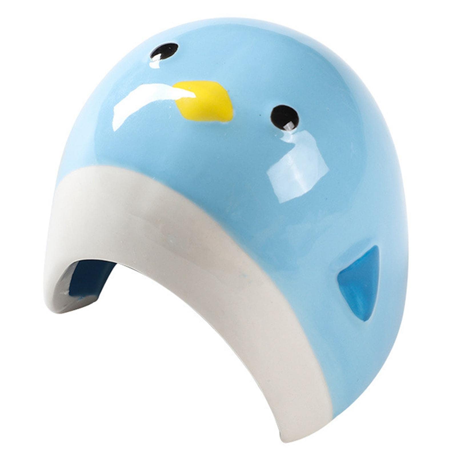Cute Cartoon Penguin-Shaped Ceramic Hamster Hideout House - Cozy Small Pet Shelter, Bathing Hut & Chew Toy for Hamsters, Mice & Rats - Easy to Clean Small Animal Accessories - Perfect for Cage Decor & Playtime