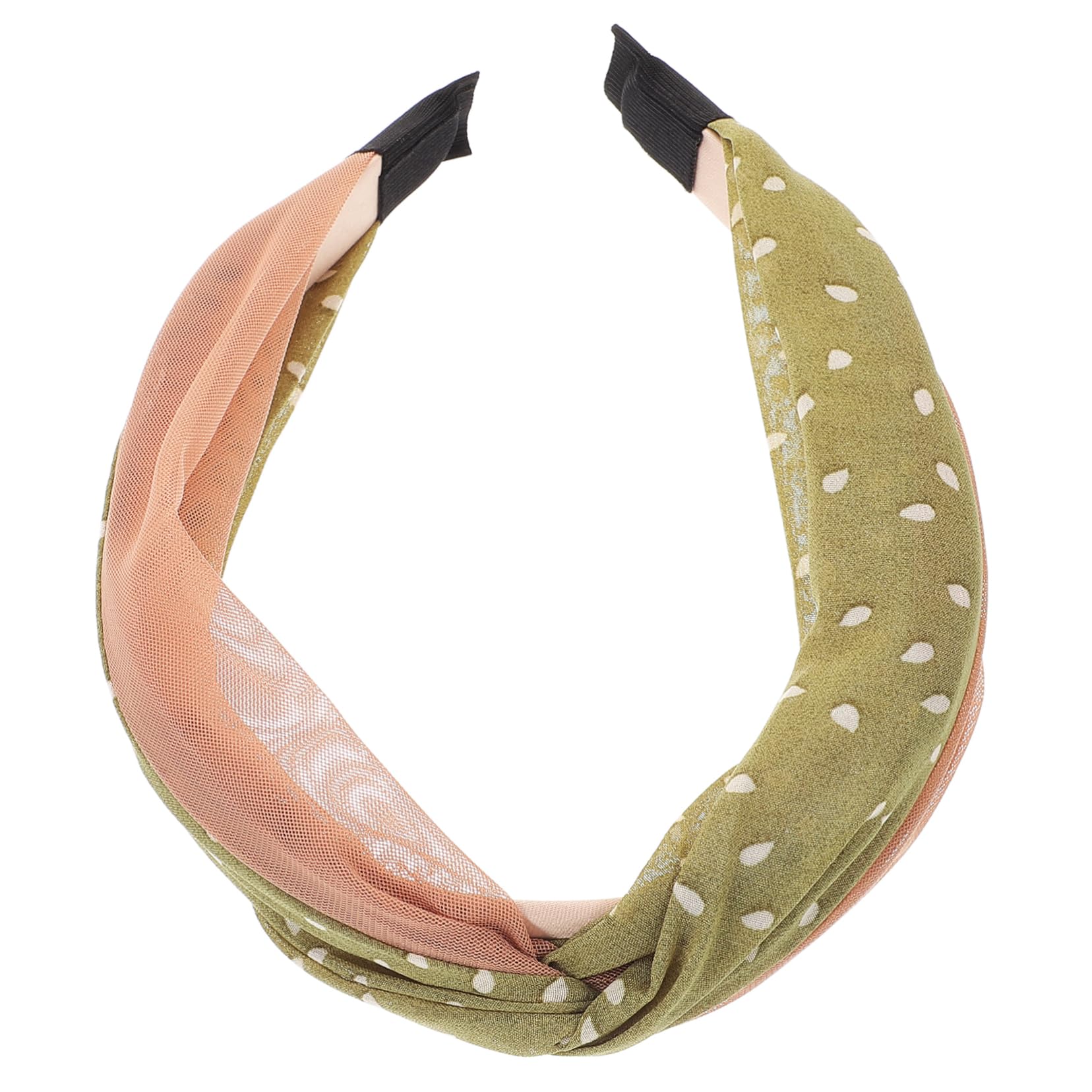 FOMIYES Non-Slip Wide Dot Fabric Headband for Women - Comfortable & Sturdy Hair Accessory - Perfect for Workouts, Yoga, Sports and Everyday Wear