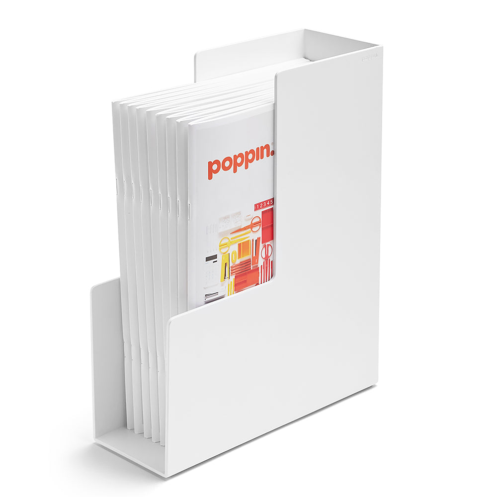 Magazine File Box Organizer - A4 Letter Size Document Holder for Office, Home & School - Perfect for Desk, Shelf & Cabinet Storage