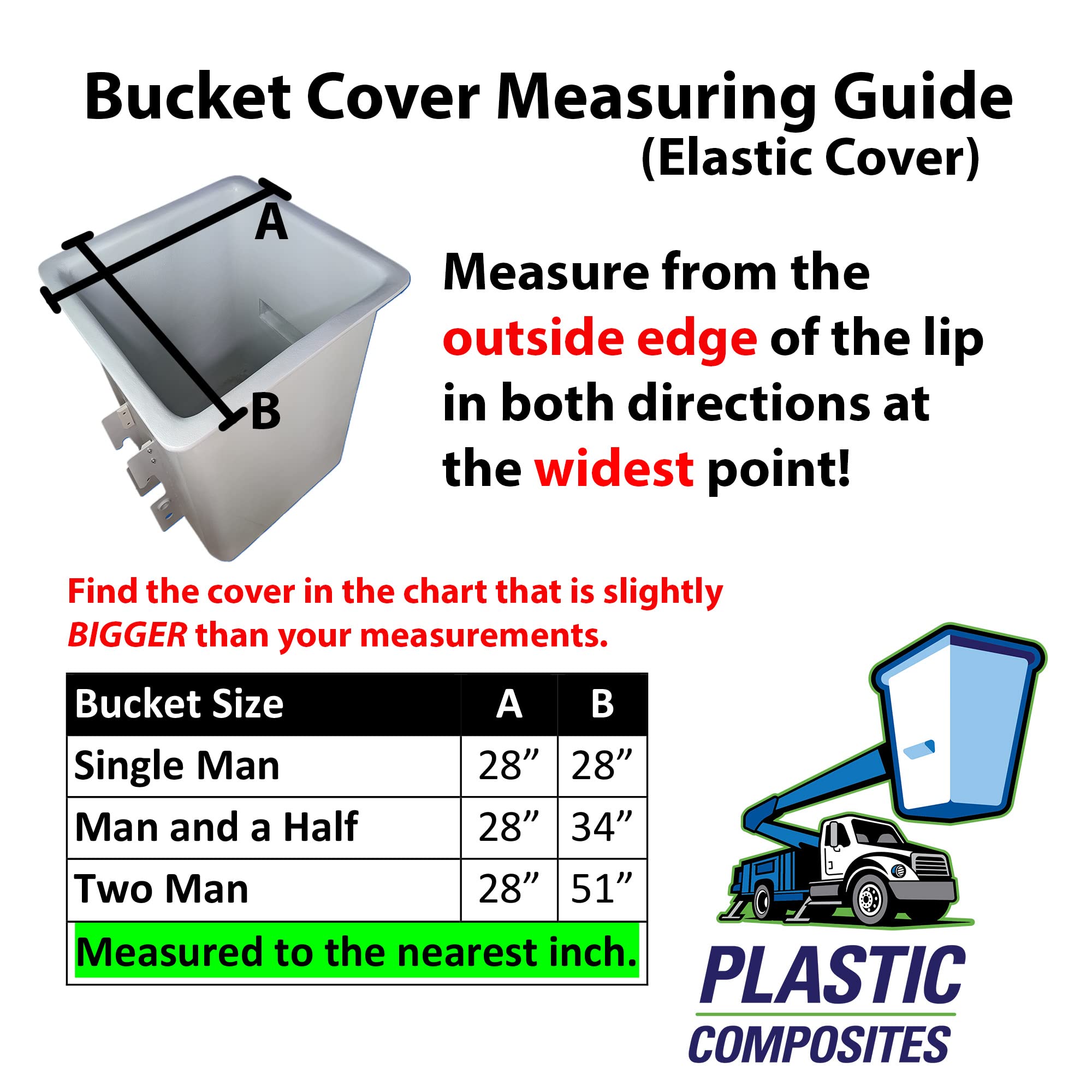Economy Line Elastic Banded Bucket Cover for 1.5 Man Bucket Trucks - 28