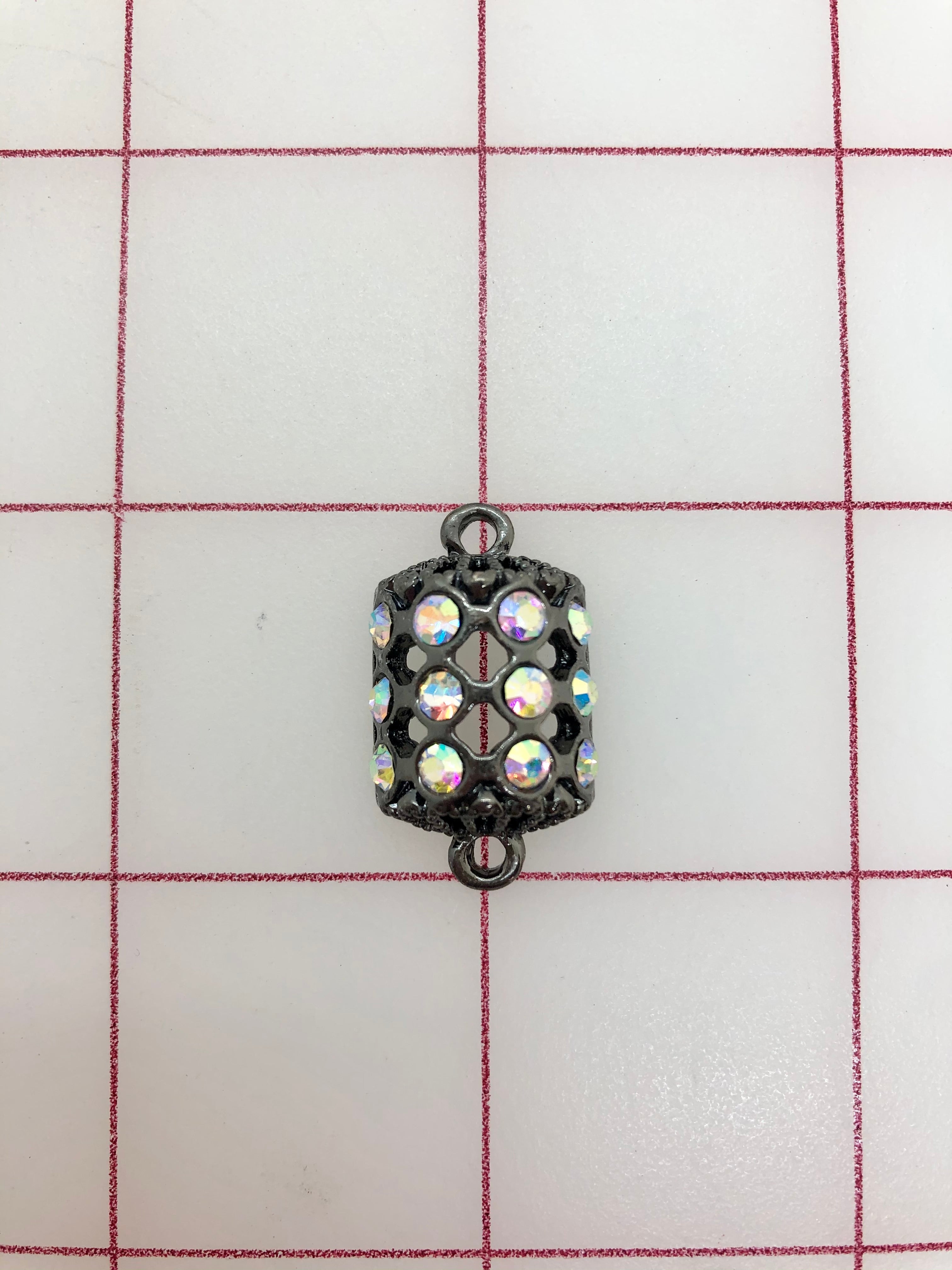 AB Crystal Rhinestones in Metallic Black - 1