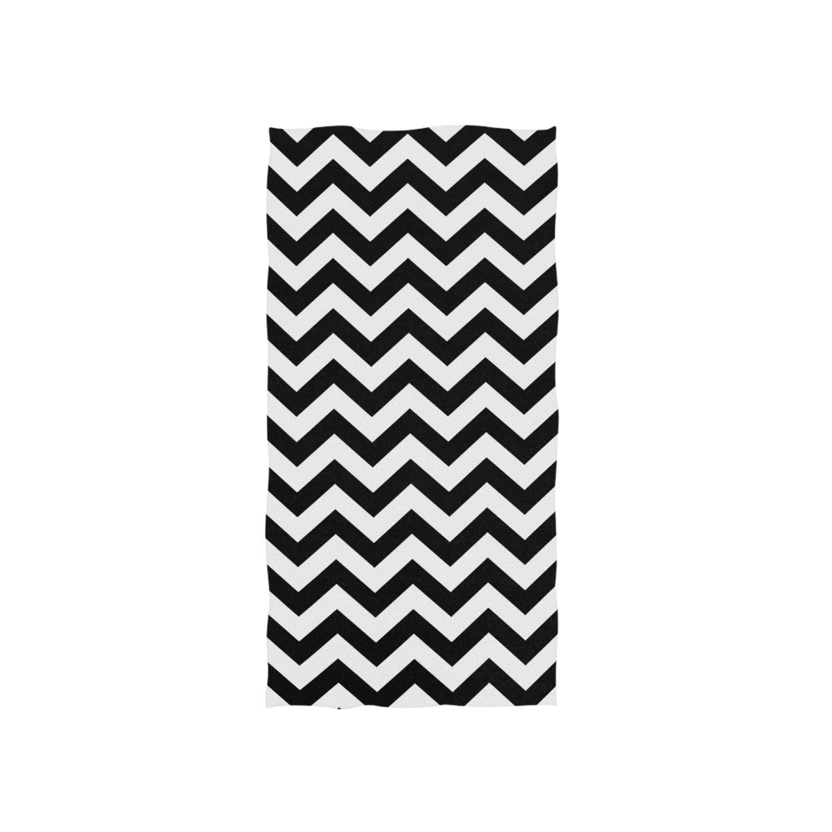 ALAZA Microfiber Gym Towel - Fast Drying Sports & Fitness Towel, 15x30 Inch - Perfect for Workouts, Yoga, Swimming & Travel - Black White Chevron Design