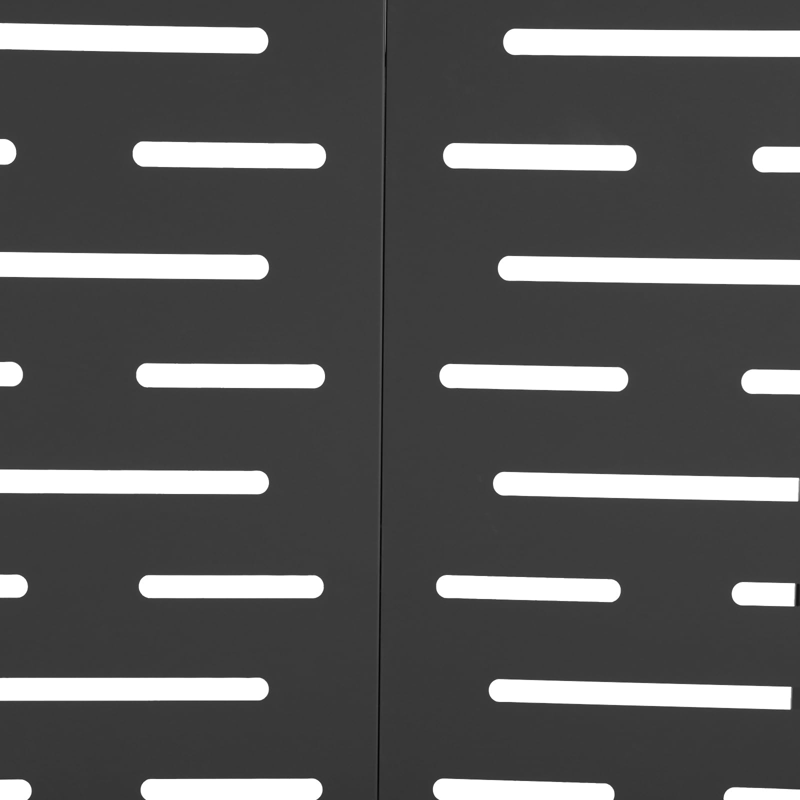 3-Panel Outdoor Air Conditioner Cover Privacy Screen - Heavy Duty Iron Fence Panels for Hiding AC Units & Trash Cans (42.13