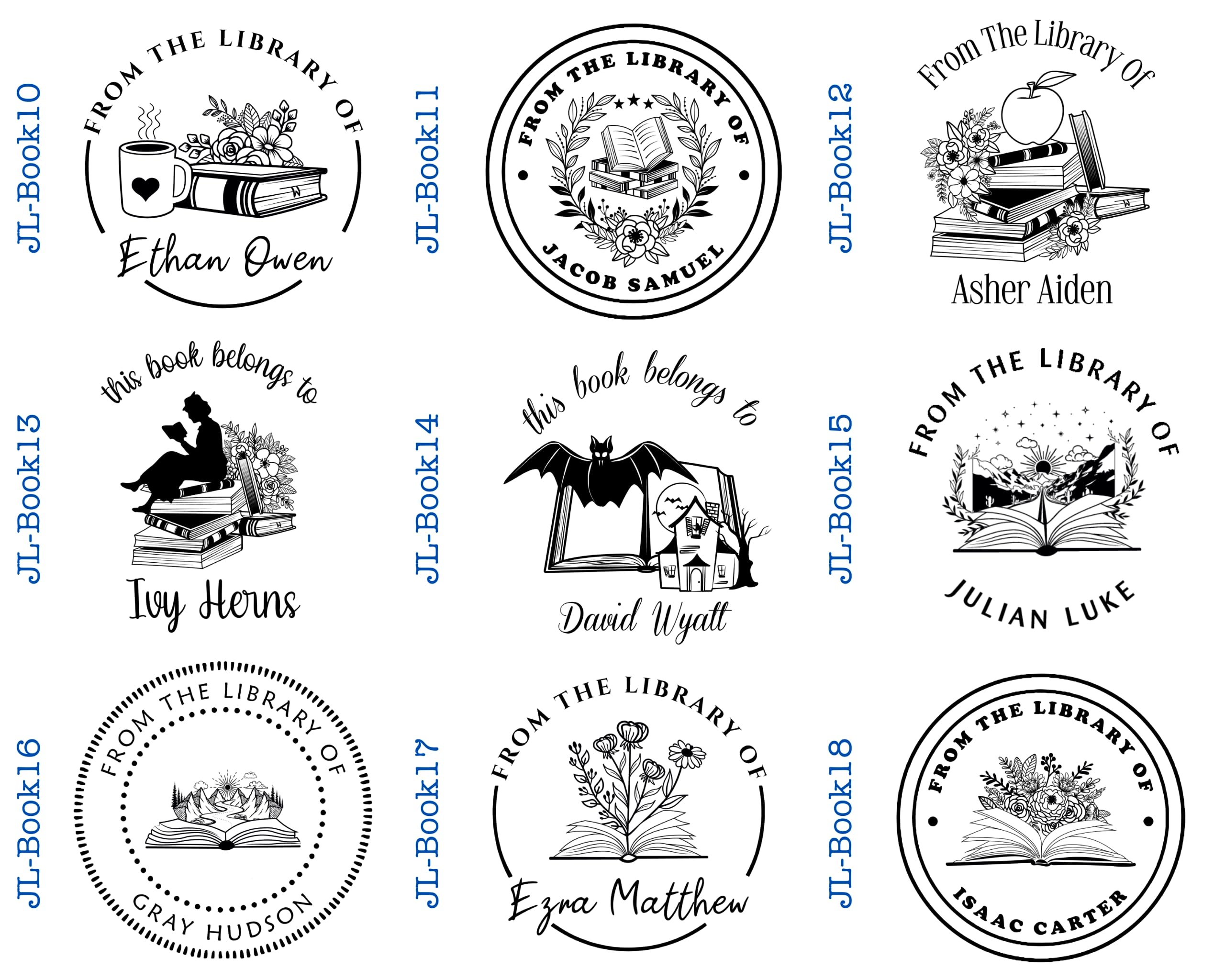 Custom Book Embosser Stamp - Personalized Library Seal with 1 5/8