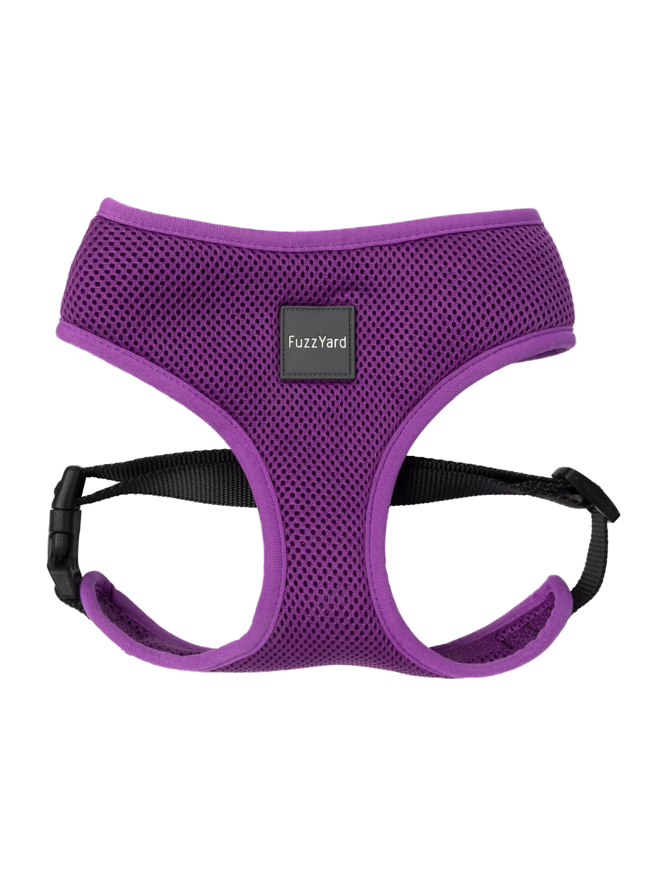Fuzzyard Plain No-Pull Dog Harness for Small Medium Large Dogs - Adjustable Soft Padded Vest, Grape Purple (5 Sizes) - Perfect for Walking, Training & Outdoor Adventures