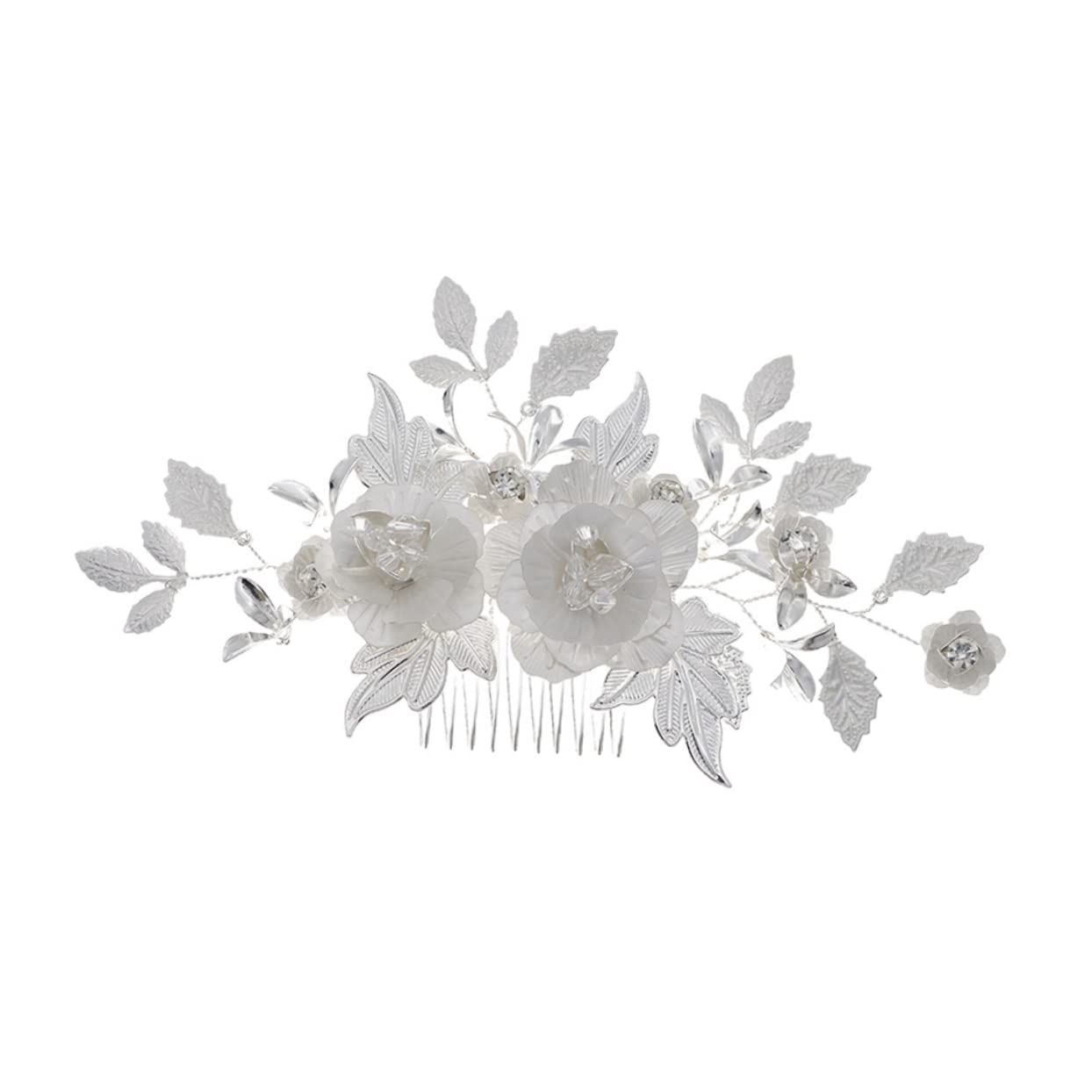 FOMIYES Pearl Hair Comb for Women - Elegant Alloy Hairpin with Rose Design, Perfect for Prom, Weddings & Special Occasions