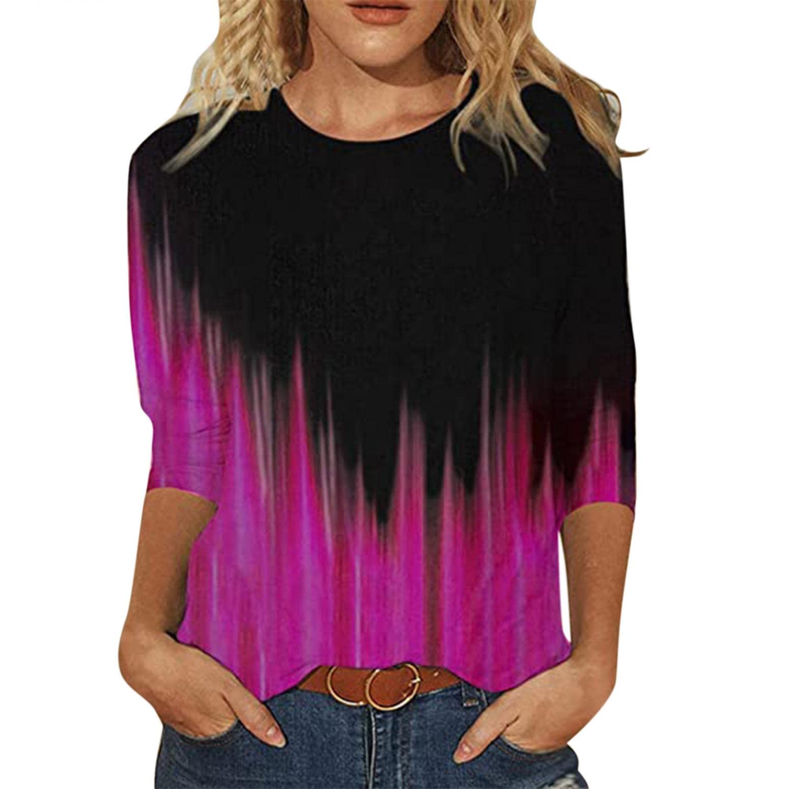 **Gibobby Women's Summer Printed O-Neck Short Sleeve T-Shirt - Lace Casual Loose Fit Blouse - Comfortable & Stylish for Everyday Wear, Beach Outings & Casual Dates**