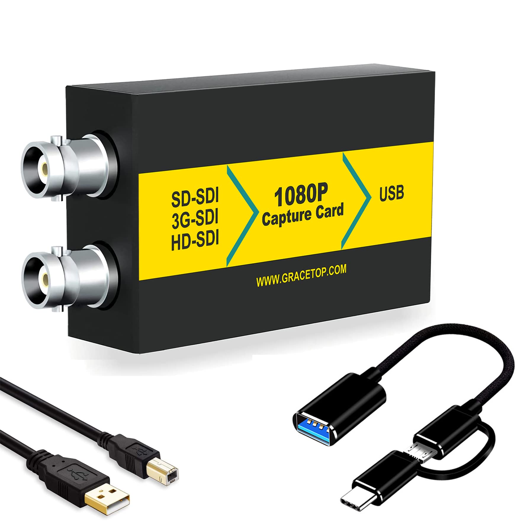 SDI Capture Card 1080P with Loopout for Live Streaming & Gaming