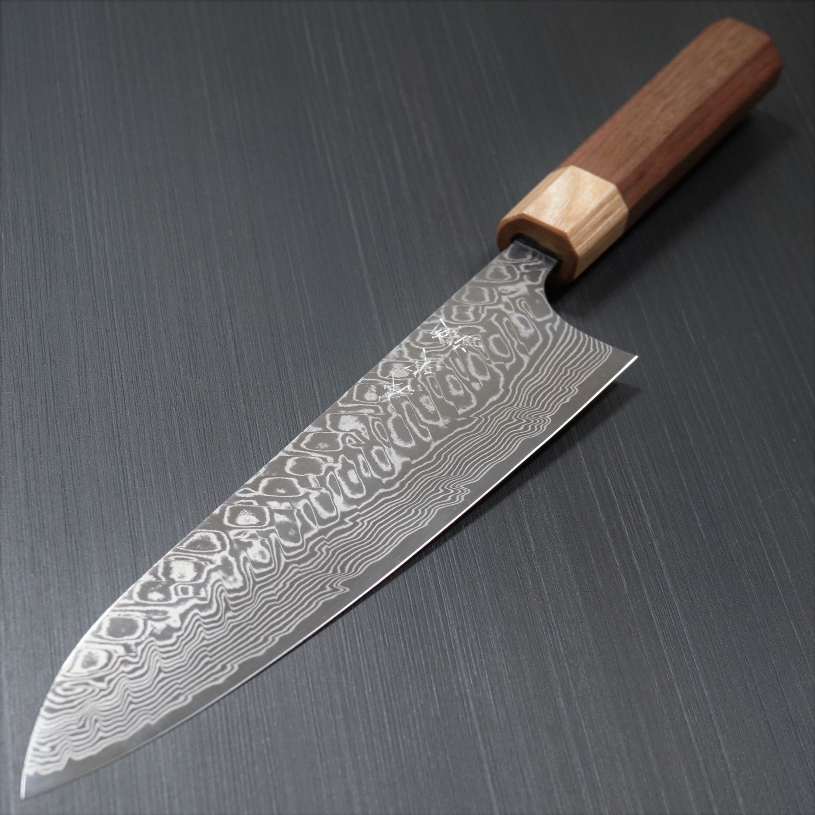 Premium Yoshimi Kato SG2 Super Gold Damascus Gyuto Chef Knife 210mm - Japanese V-Shaped Kitchen Knife with Jarrah Handle for Professional Chefs & Home Cooking, Perfect for Slicing, Dicing & Precision Cutting