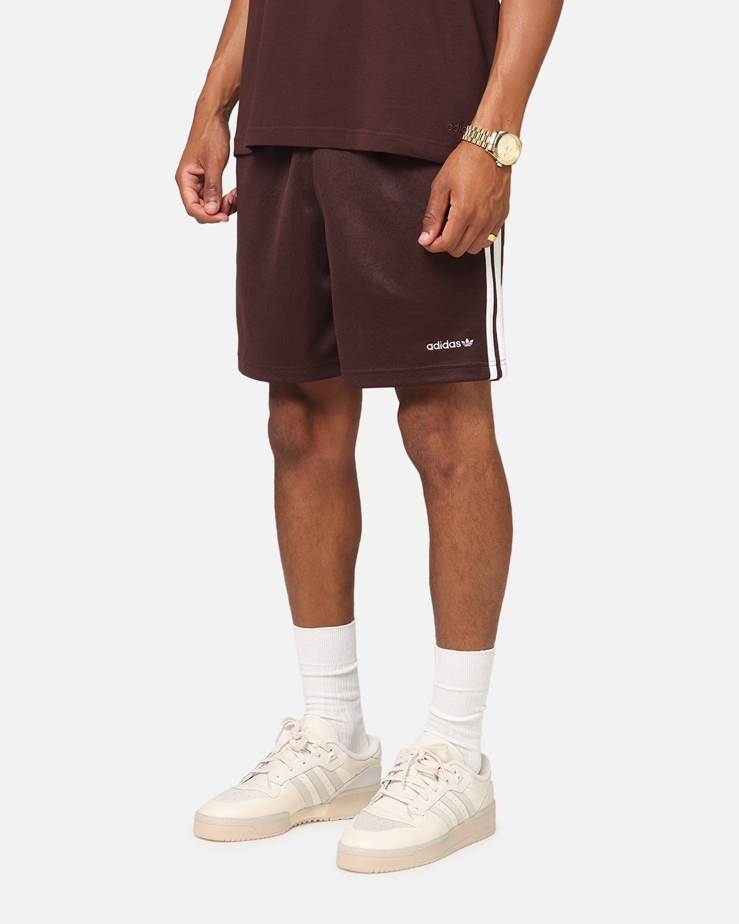 Adidas Men's Football Shorts - Brown Athletic Training Shorts for Soccer, Running & Gym - Comfortable & Breathable Sports Apparel