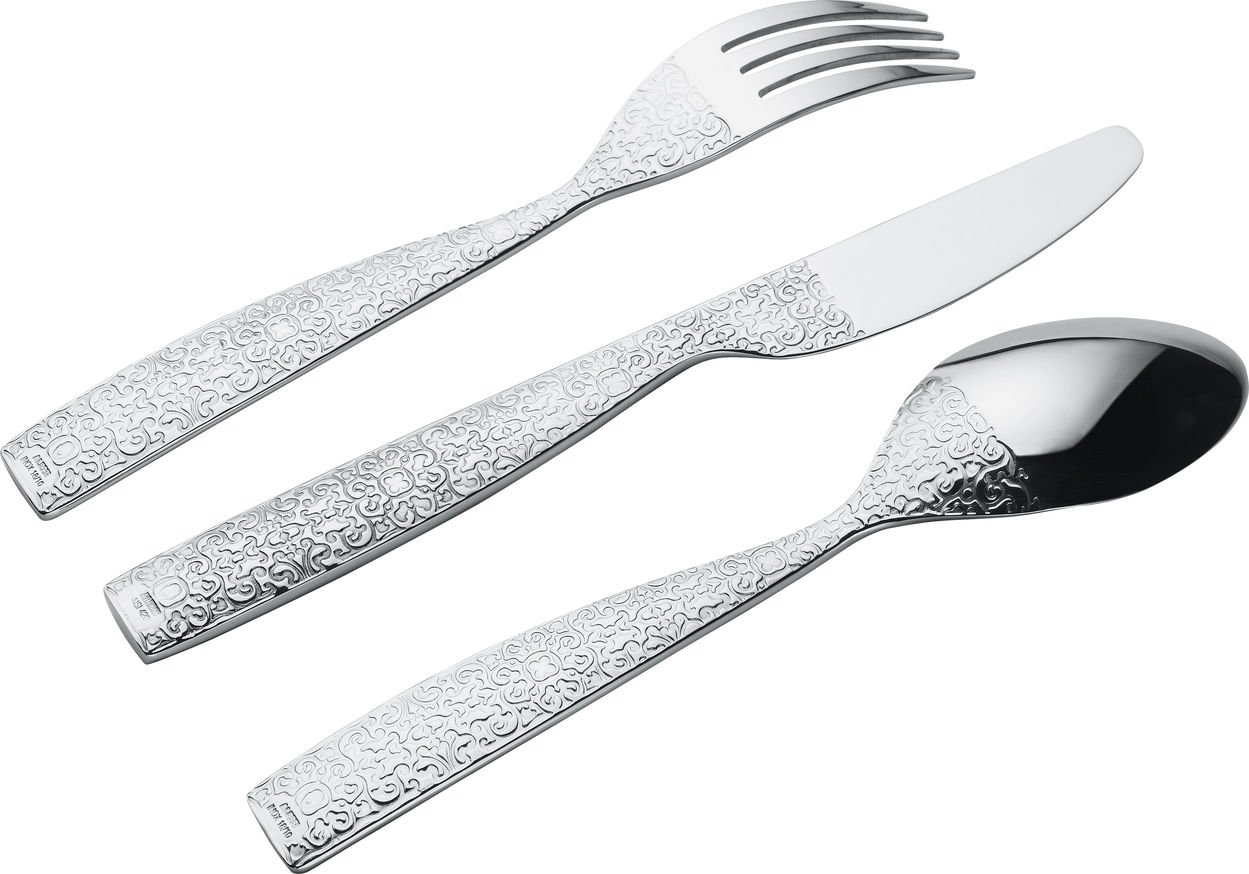 Alessi Dressed 5-Piece Stainless Steel Cutlery Set by Marcel Wanders - Modern Flatware for Fine Dining & Dinner Parties