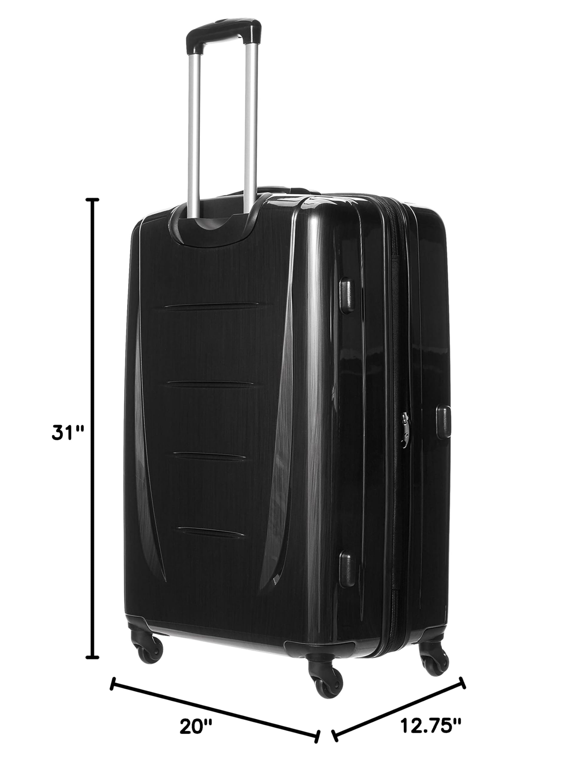 Samsonite Winfield 2 Hardside Expandable Luggage with 360° Spinner Wheels, 28-Inch Checked Large Suitcase, Brushed Anthracite - Perfect for International Travel, Business Trips & Family Vacations