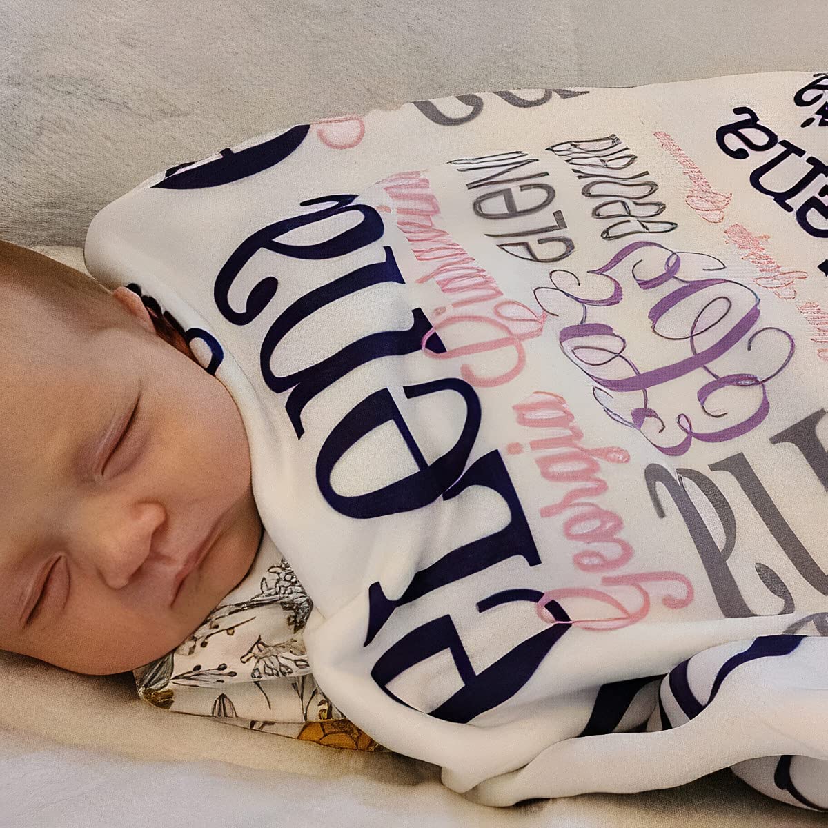 Personalized Baby Blanket with Name - Custom Monogrammed Newborn Blanket for Boys & Girls - Soft & Cozy Gift for Birthdays, Showers & Nursery Decor - Perfect for Cuddling & Keepsake Memories