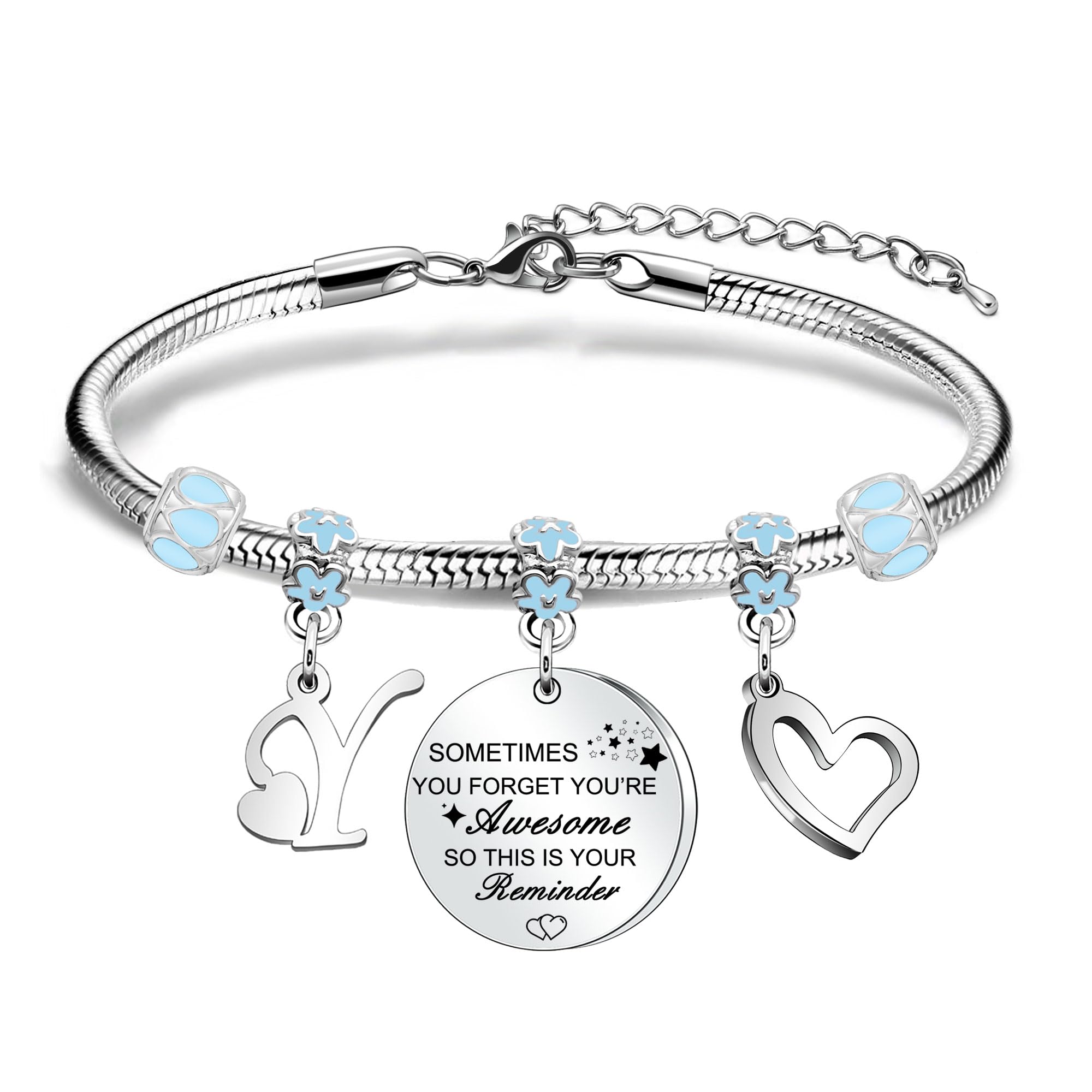 Inspirational A-Z Alphabet Bracelet - Motivational Gift for Women, Girls, Daughters, Sisters, Friends (Birthday, Christmas, Graduation Present) - Perfect for Daily Wear, Special Occasions & Gift-Giving