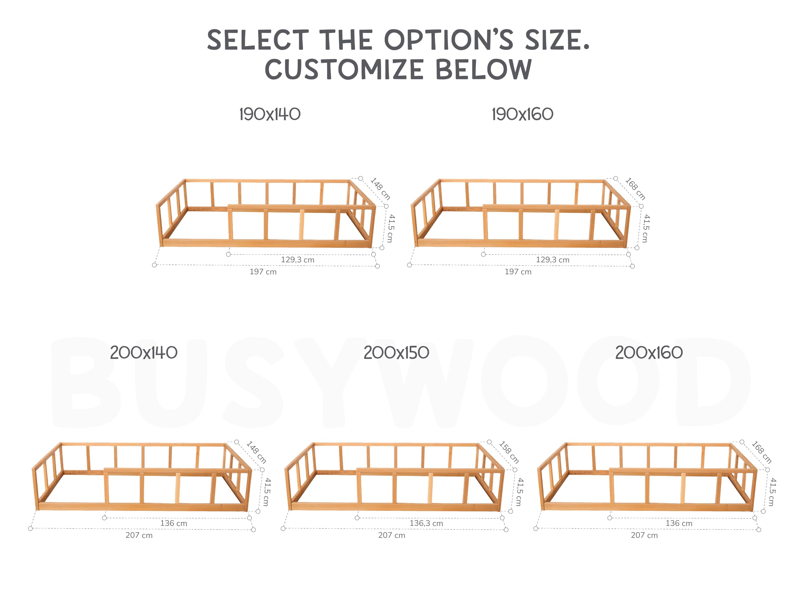 Montessori Toddler Floor Bed Twin - Scandinavian Wooden Bed Frame with Safety Rails for Kids - Low Platform Bed for Toddlers - Safe & Stylish Nursery Furniture for Montessori Bedrooms (Model 10) - Perfect for Daytime Naps & Independent Sleep Training