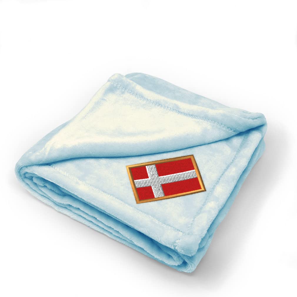 Custom Embroidered Baby Blankets for Boys & Girls - Soft Nursery Bedding Set - Personalized Name & Design - Perfect for Crib, Stroller & Gift - Denmark Inspired