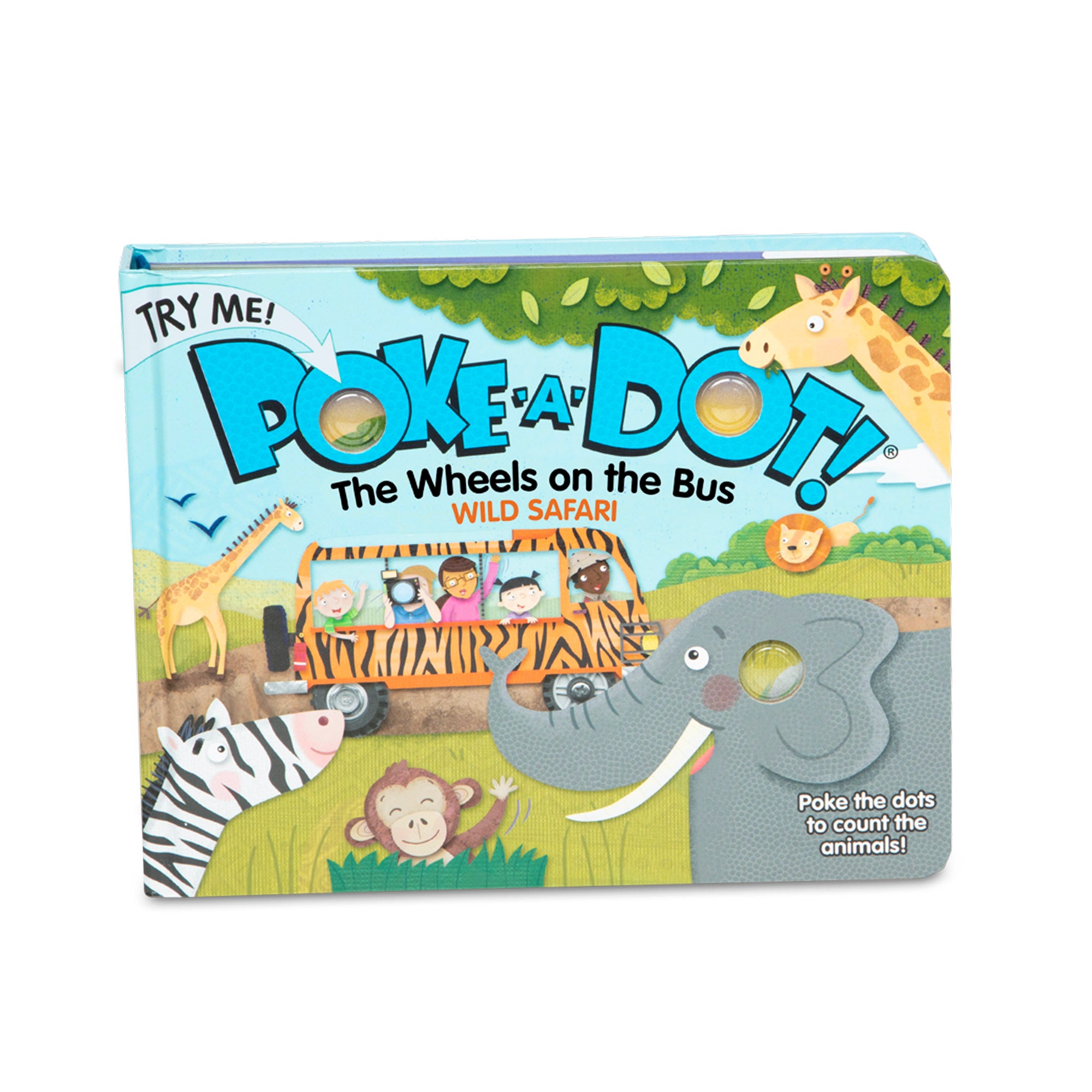 Poke a Dot: The Wheels on the Bus Wild Safari Interactive Board Book for Toddlers - Perfect for Early Learning, Travel & Bedtime Storytime